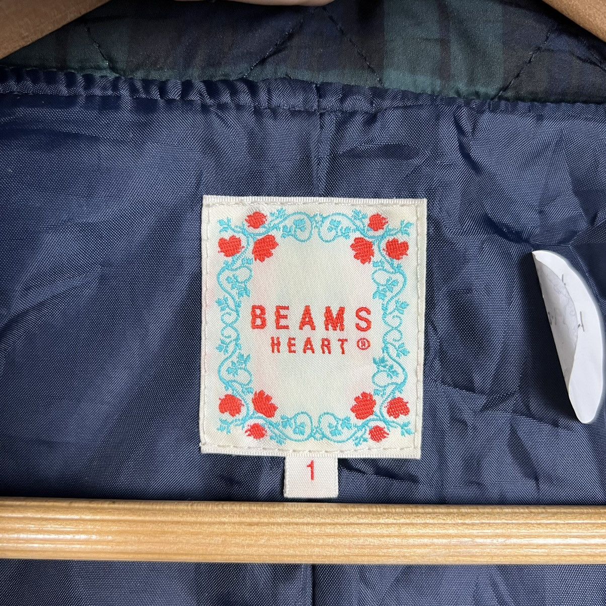 Beams Plus Vintage Beams Heart Checkered Quilted Hoodie Jacket J0035 Size US M / EU 48-50 / 2 - 7 Thumbnail