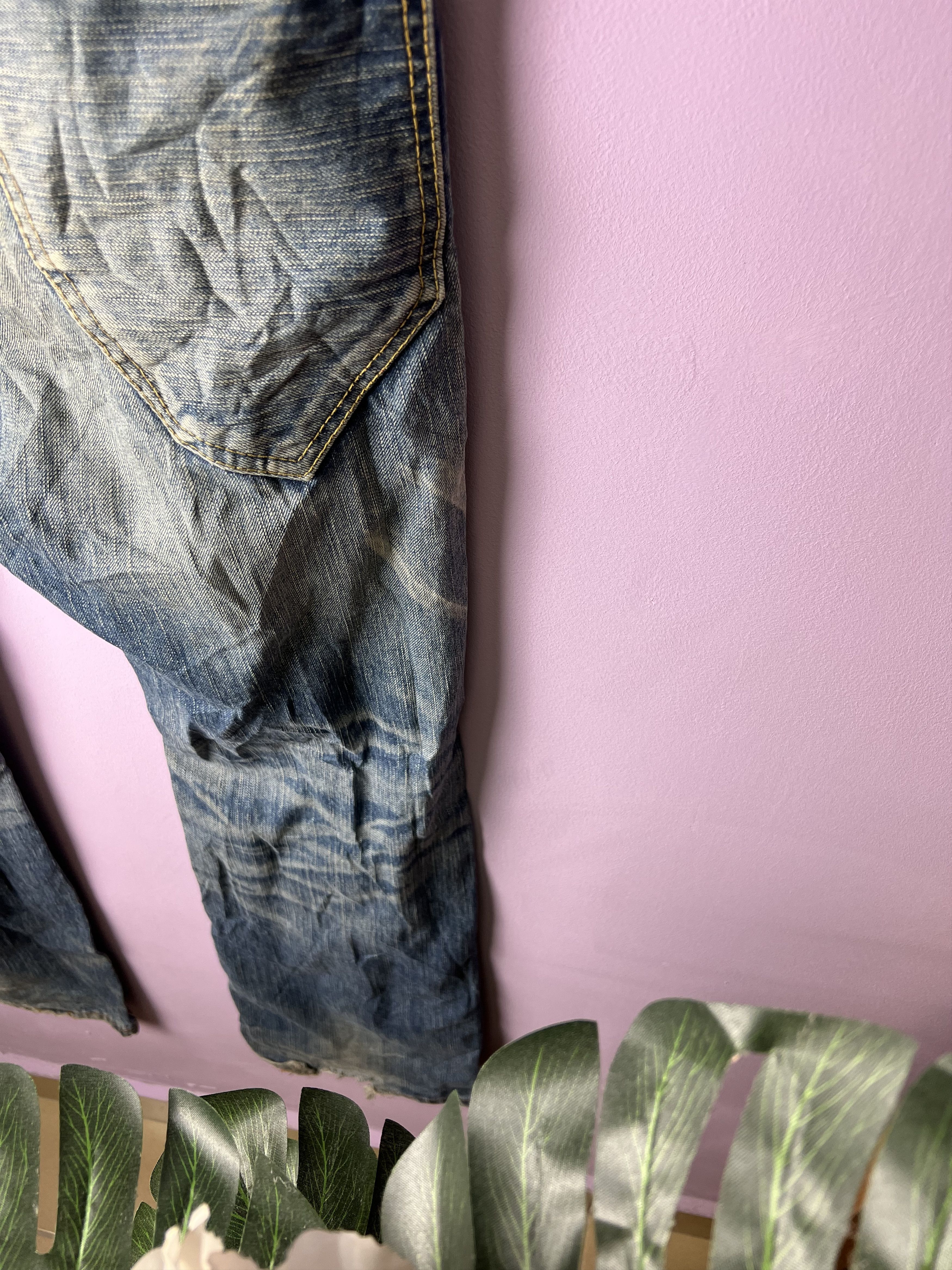 Japanese Brand 🔥Rare Vintage Blue Way Distressed Denim Size US 34 / EU 50 - 14 Thumbnail