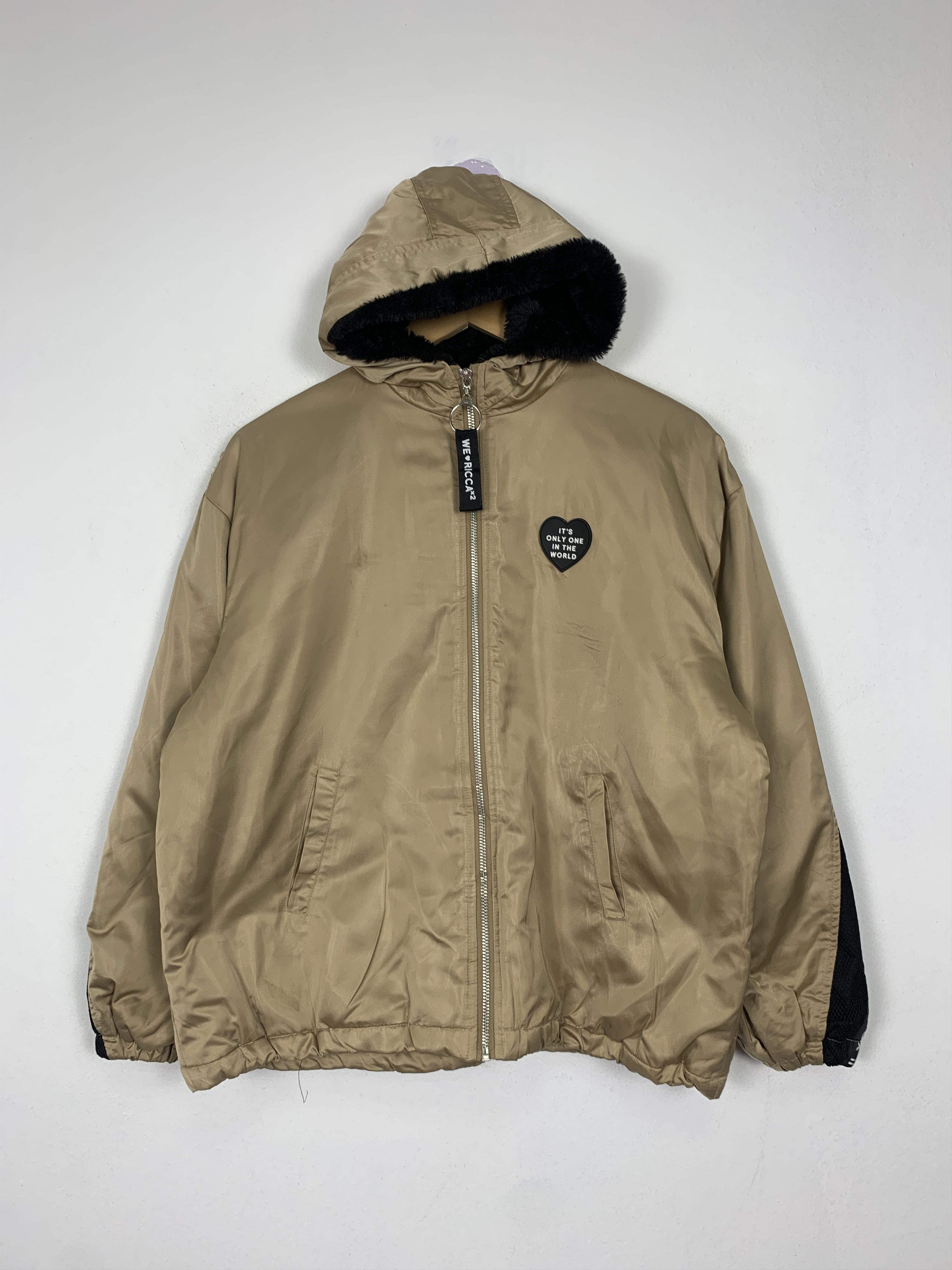Japanese Brand Vintage Ricca Nicca Zip Up Quilted Lining Hoodie Jacket Size US M / EU 48-50 / 2 - 1 Thumbnail
