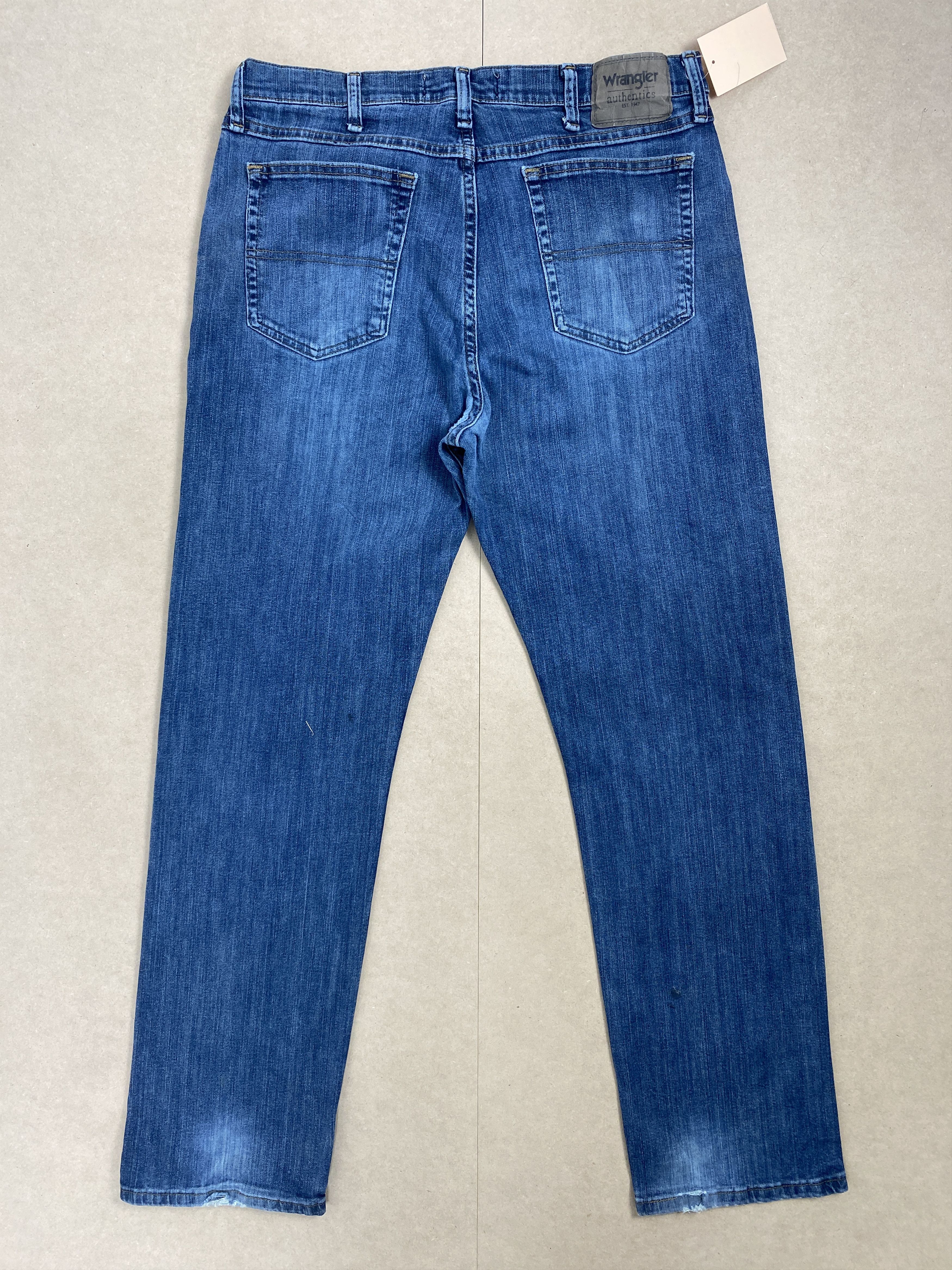 Vintage Vintage Wrangler Straight Cut Faded Blue Jeans P0460 Size US 34 / EU 50 - 4 Thumbnail