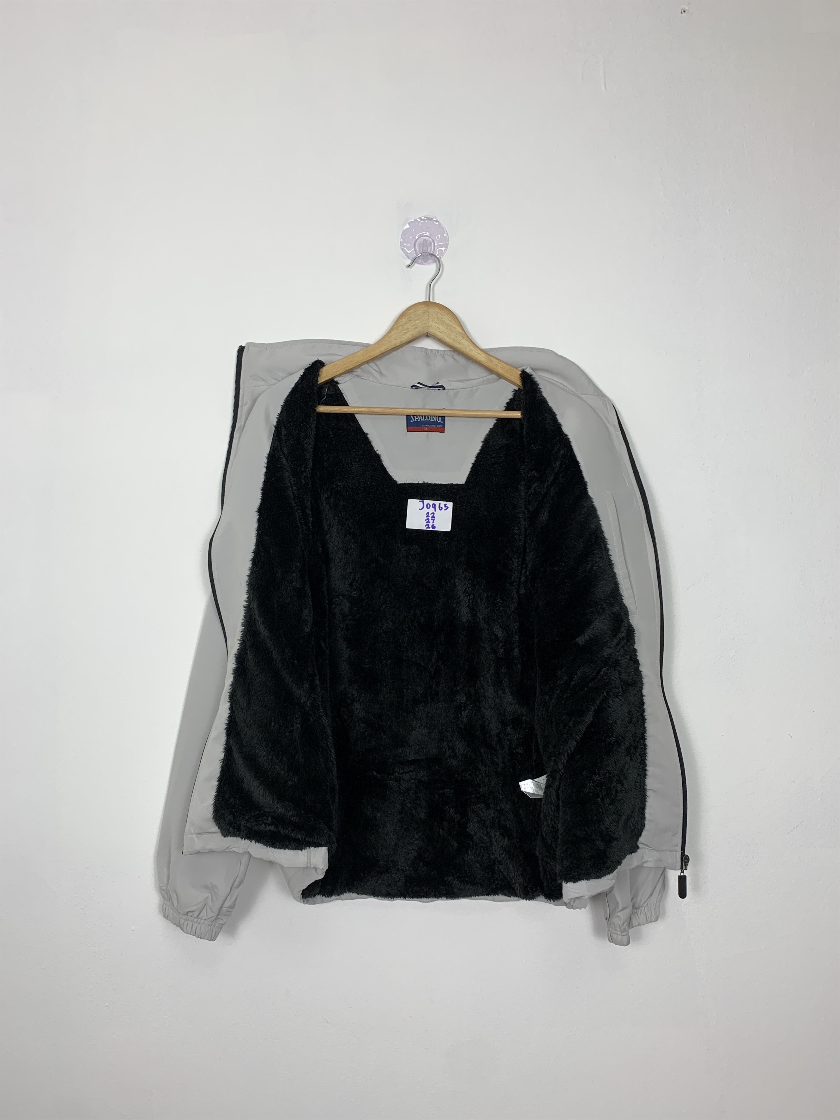 Spalding Vintage SPALDING Sherpa Lining Zip Up Jacket Size US S / EU 44-46 / 1 - 7 Thumbnail