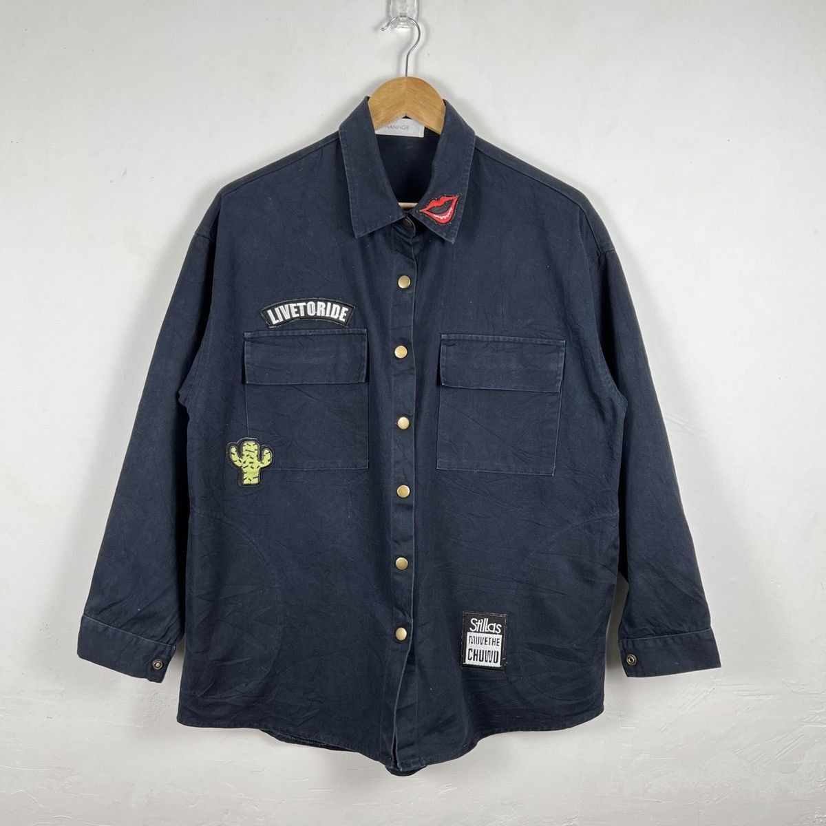 Vintage Vintage Naning9 with Patches Button Up Jacket Size US S / EU 44-46 / 1 - 1 Thumbnail