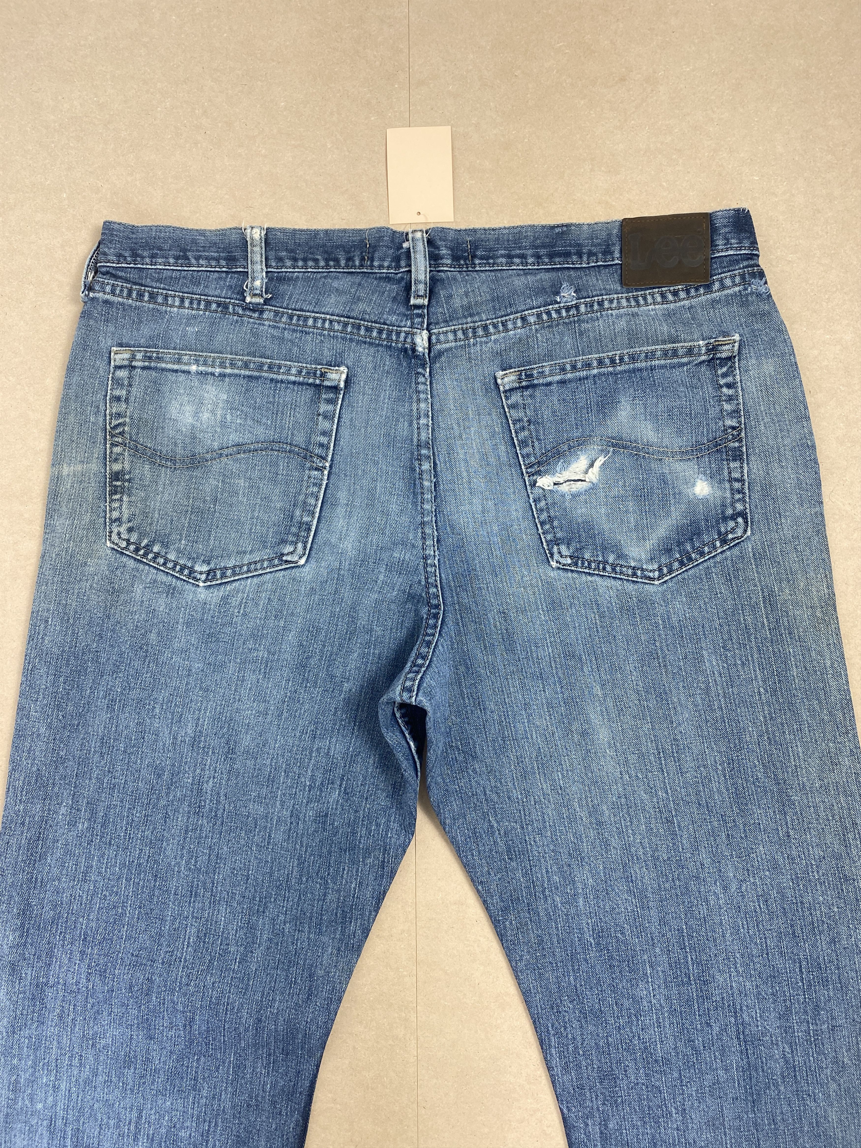 Lee Vintage Lee Straight Cut Distressed Faded Blue Jeans Size US 40 / EU 56 - 7 Thumbnail