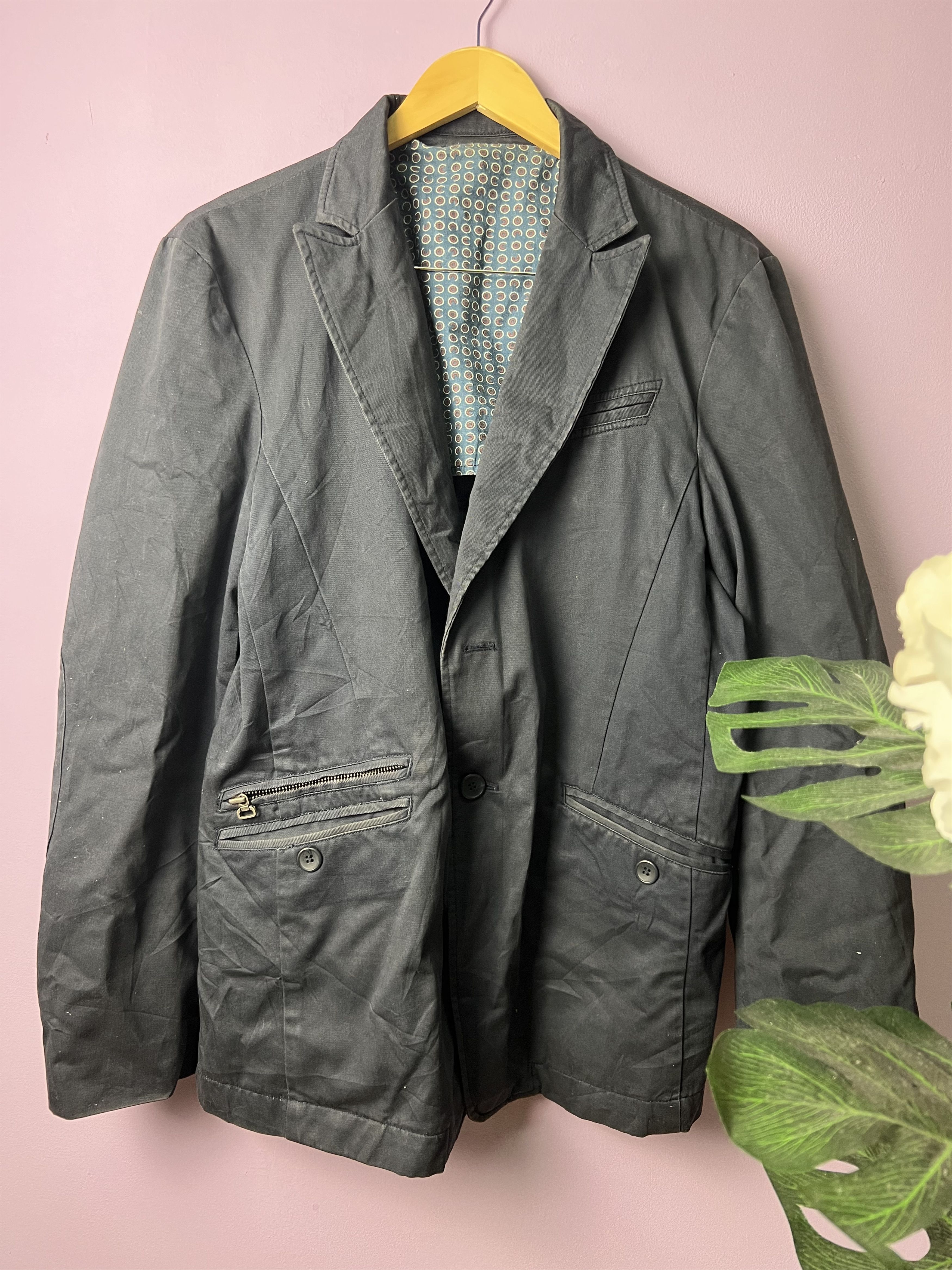 Japanese Brand 🔥Vintage Bottle Elbow Patch Casual Blazers Size US S / EU 44-46 / 1 - 2 Thumbnail