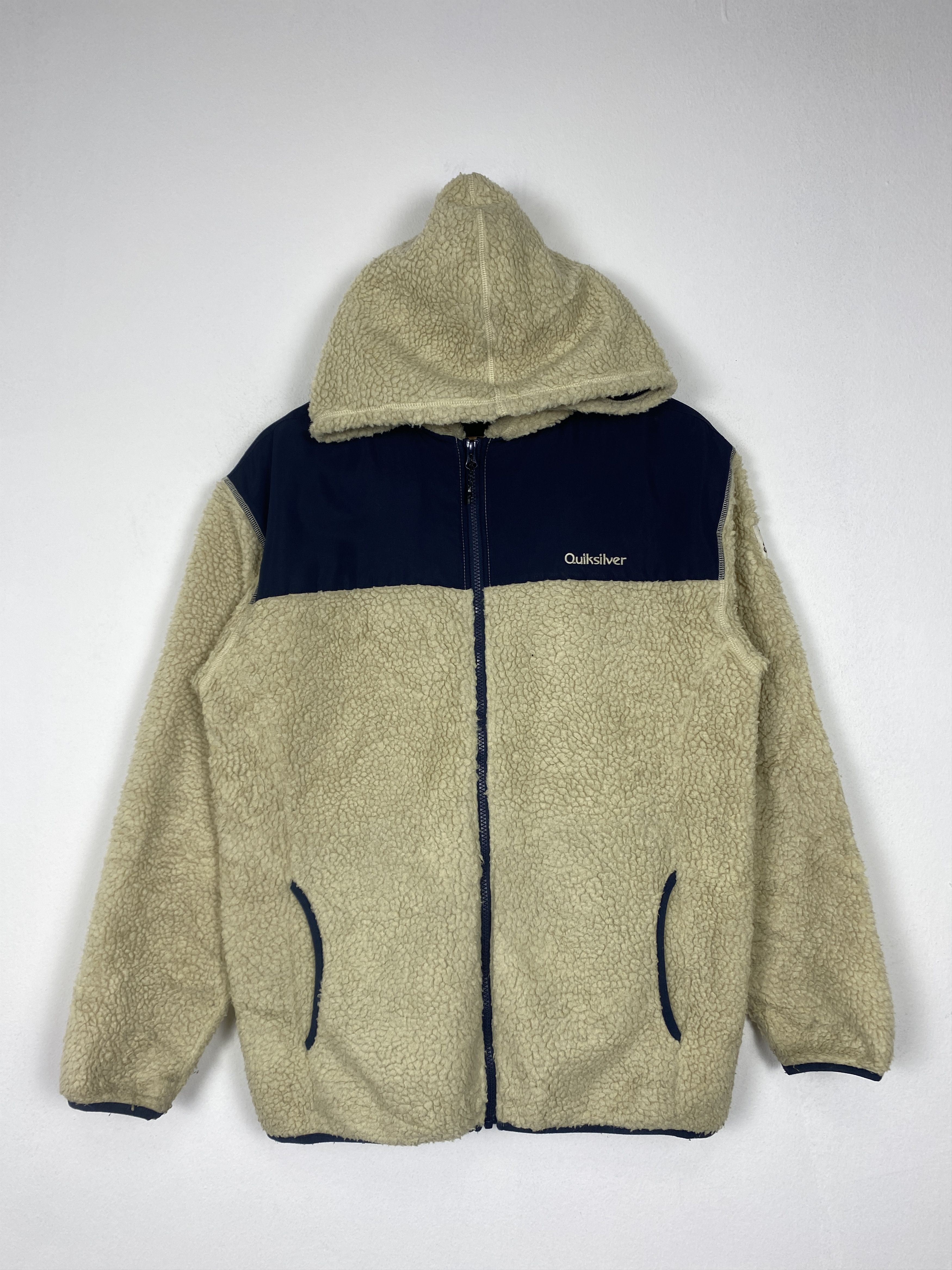 Quiksilver Vintage Quiksilver Hoodie Sherpa Zip Up Jacket J1337 Size US S / EU 44-46 / 1 - 1 Thumbnail