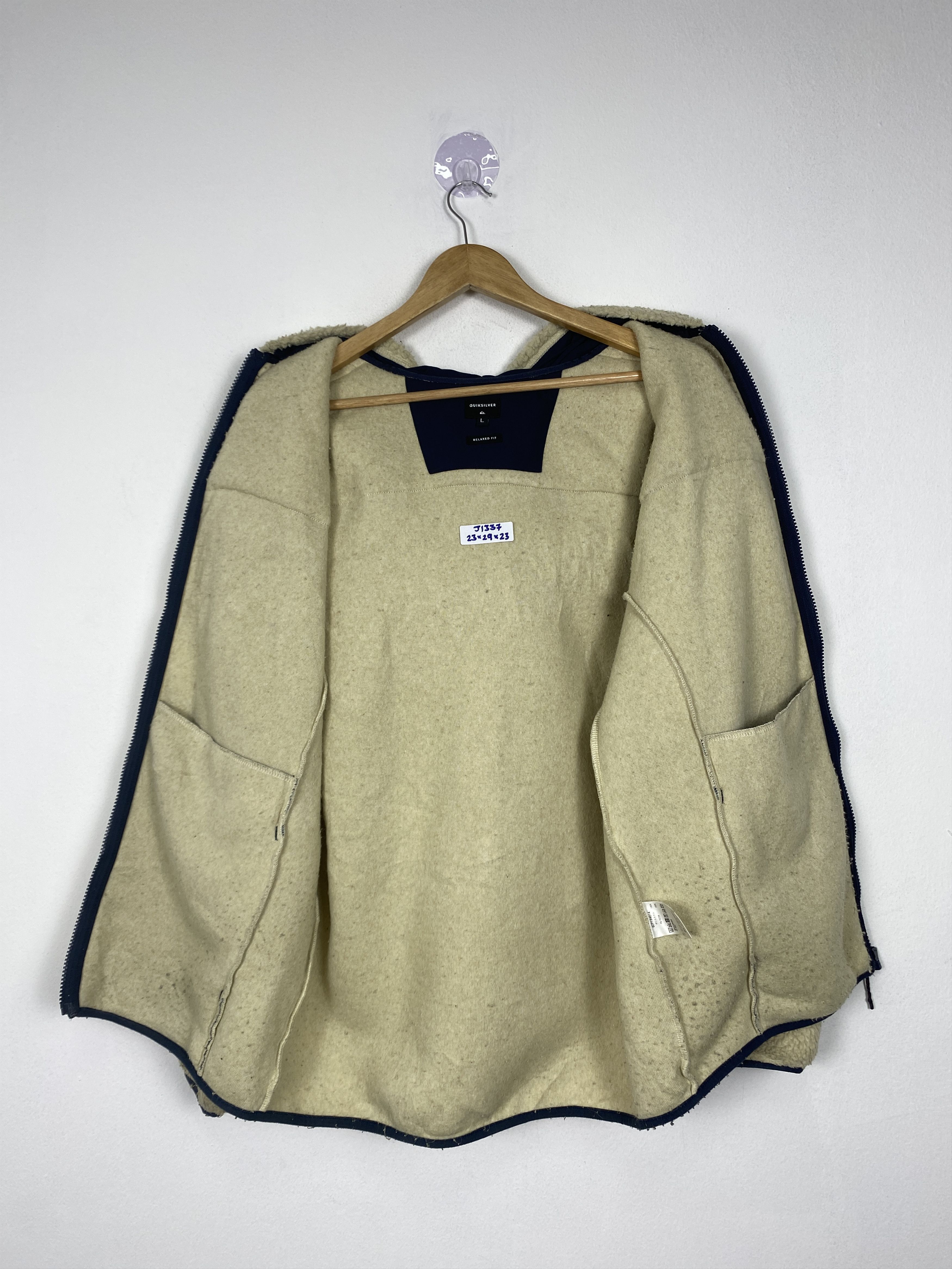 Quiksilver Vintage Quiksilver Hoodie Sherpa Zip Up Jacket J1337 Size US S / EU 44-46 / 1 - 10 Thumbnail