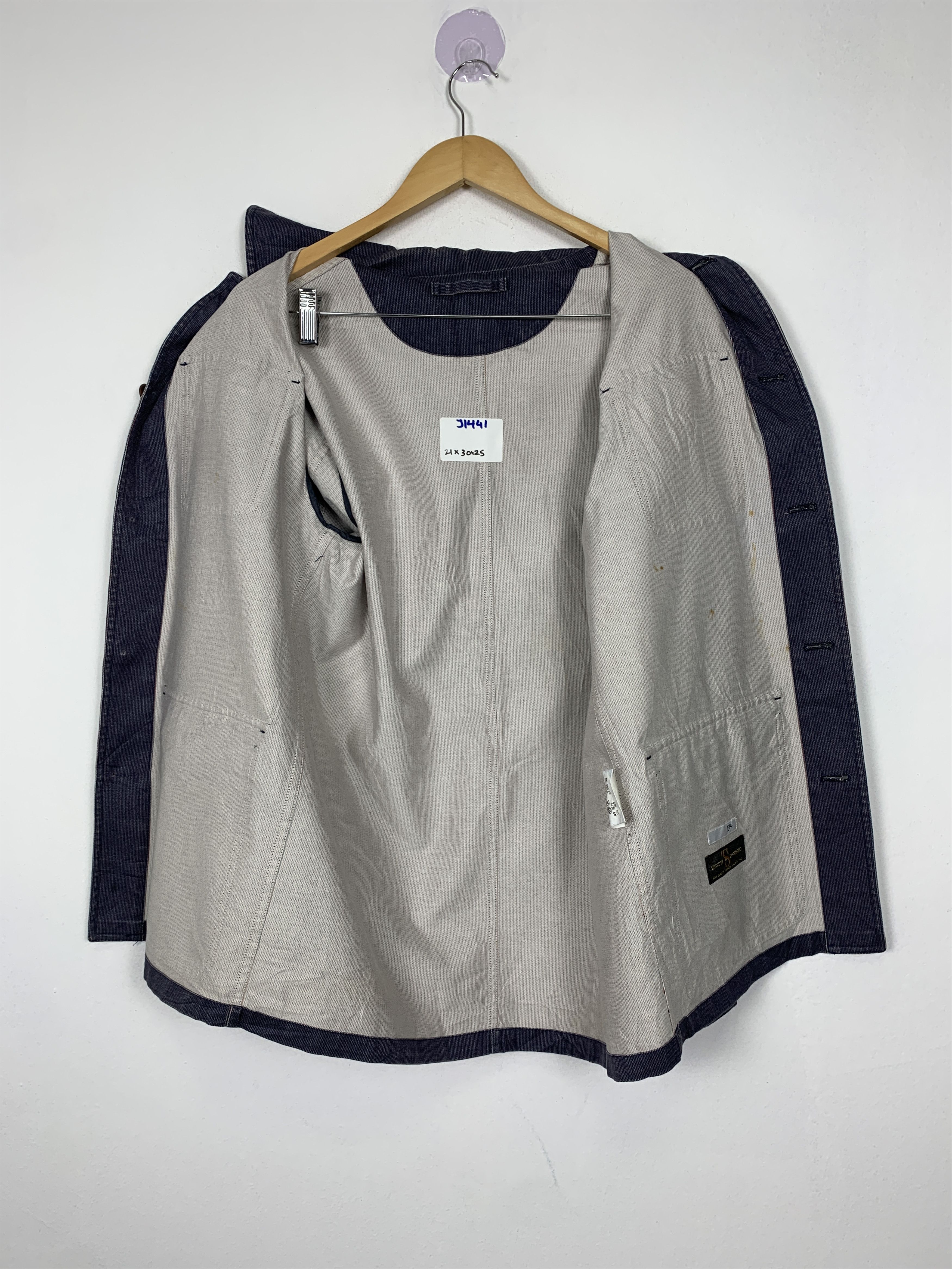 Vintage Vintage TESSUTI DI SONDRIO Workwear Blazzer Jacket J1441 Size US S / EU 44-46 / 1 - 7 Thumbnail