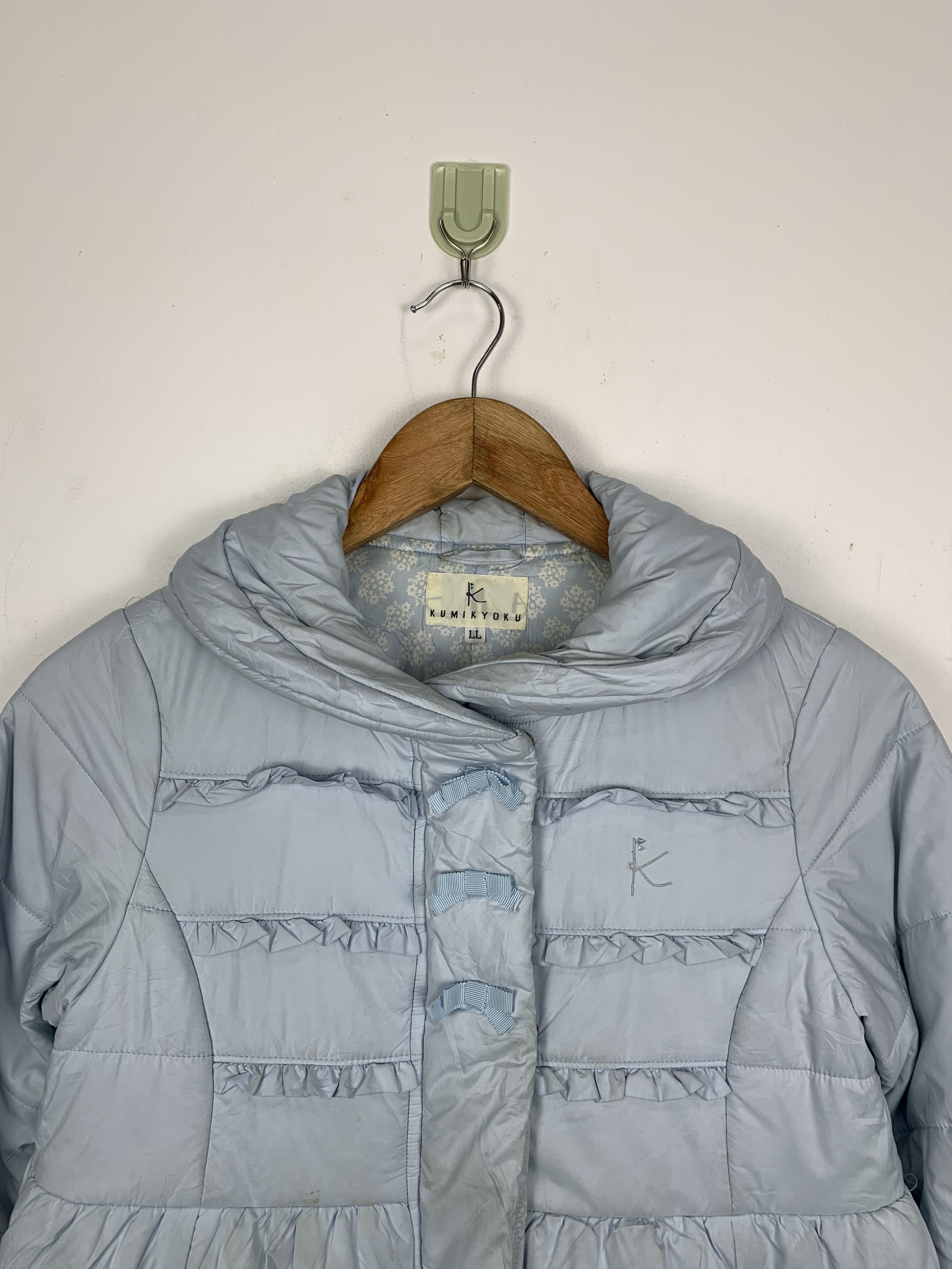 Japanese Brand × Vintage Vintage KUMIKYOKU Puffer Abstract Lining Jacket Size S / US 4 / IT 40 - 2 Thumbnail