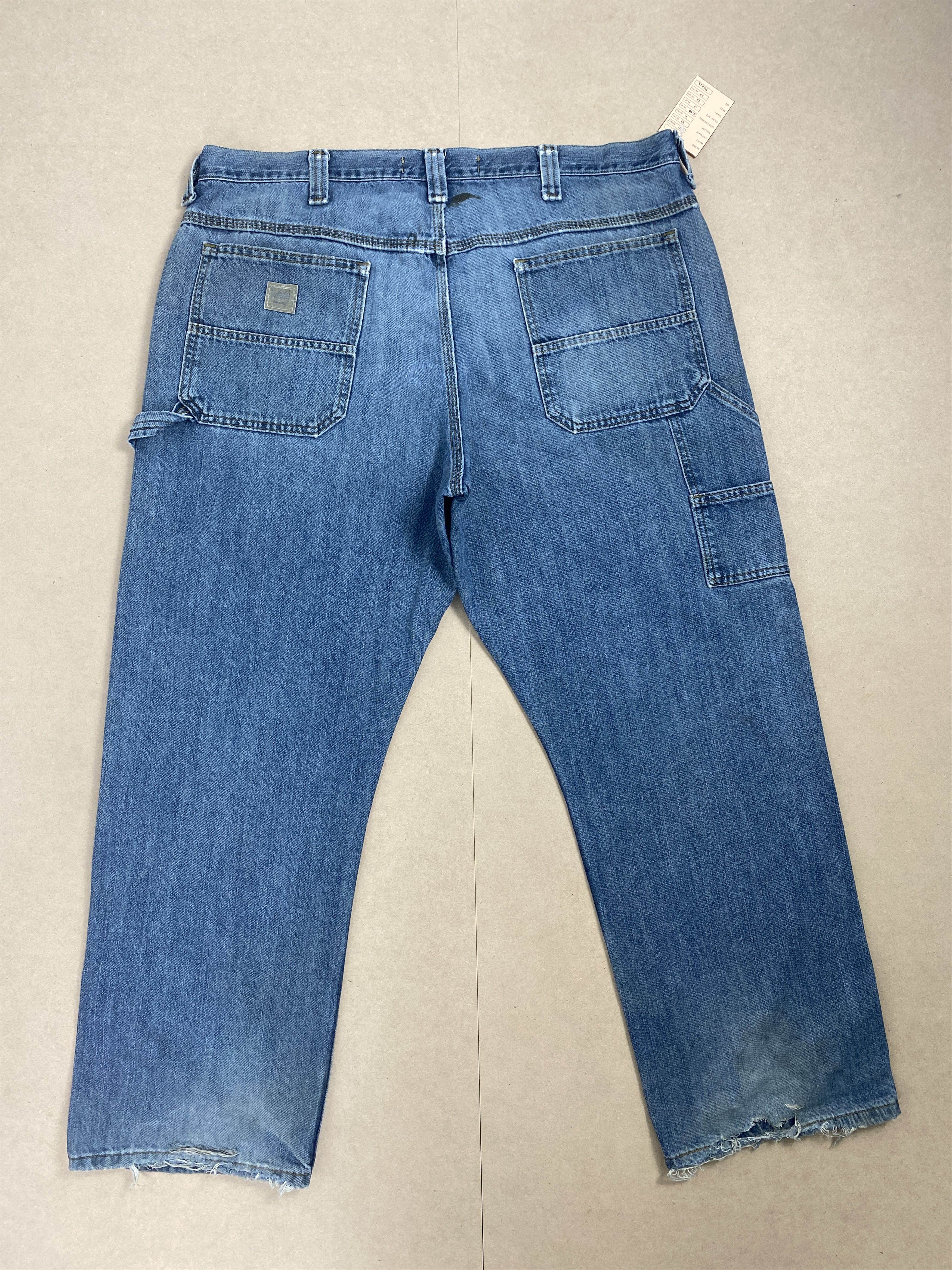 Lee × Vintage Vintage Lee Carpenter Straight Cut Faded Blue Jeans Size US 41 - 6 Thumbnail