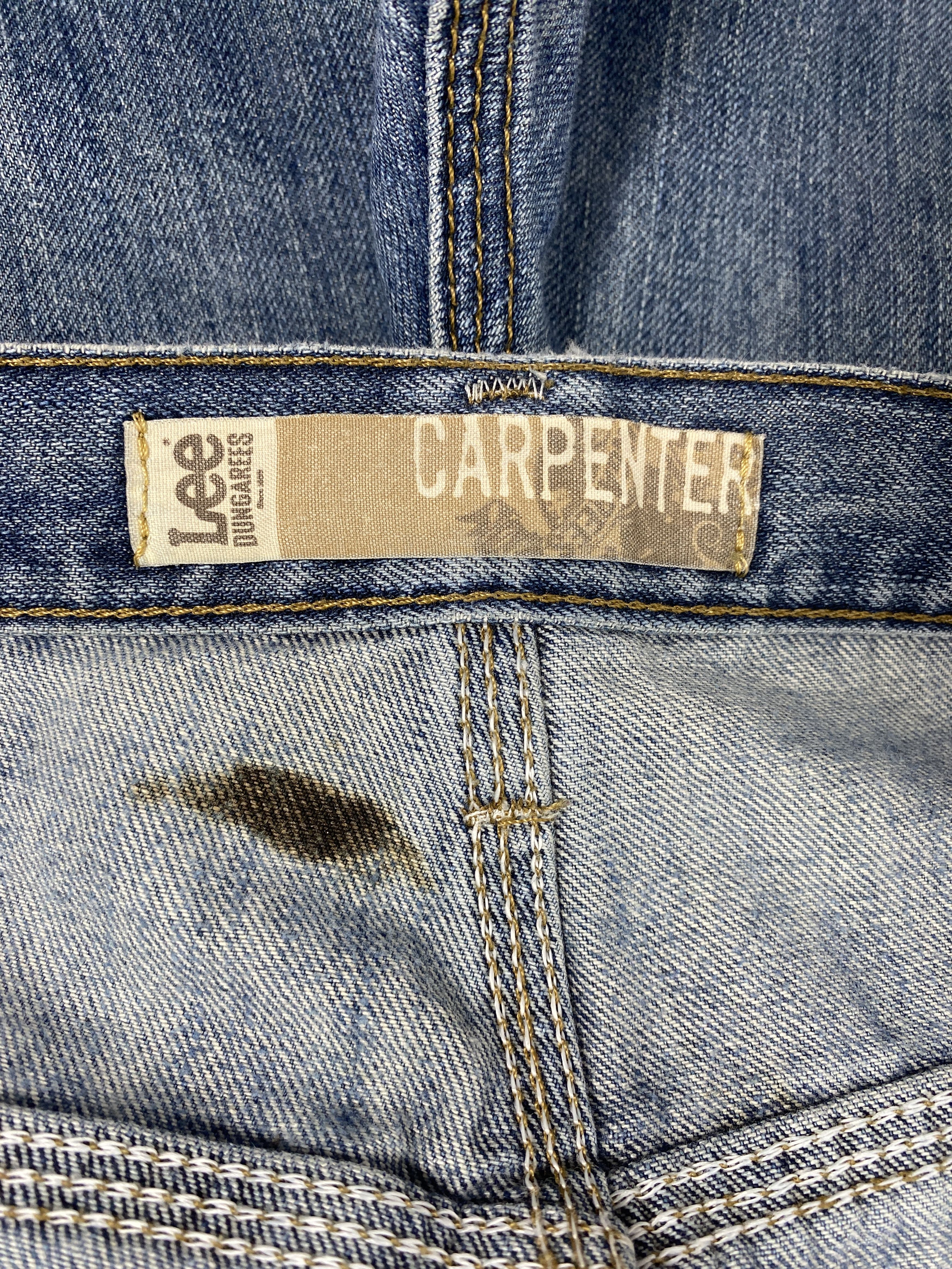 Lee × Vintage Vintage Lee Carpenter Straight Cut Faded Blue Jeans Size US 41 - 10 Thumbnail