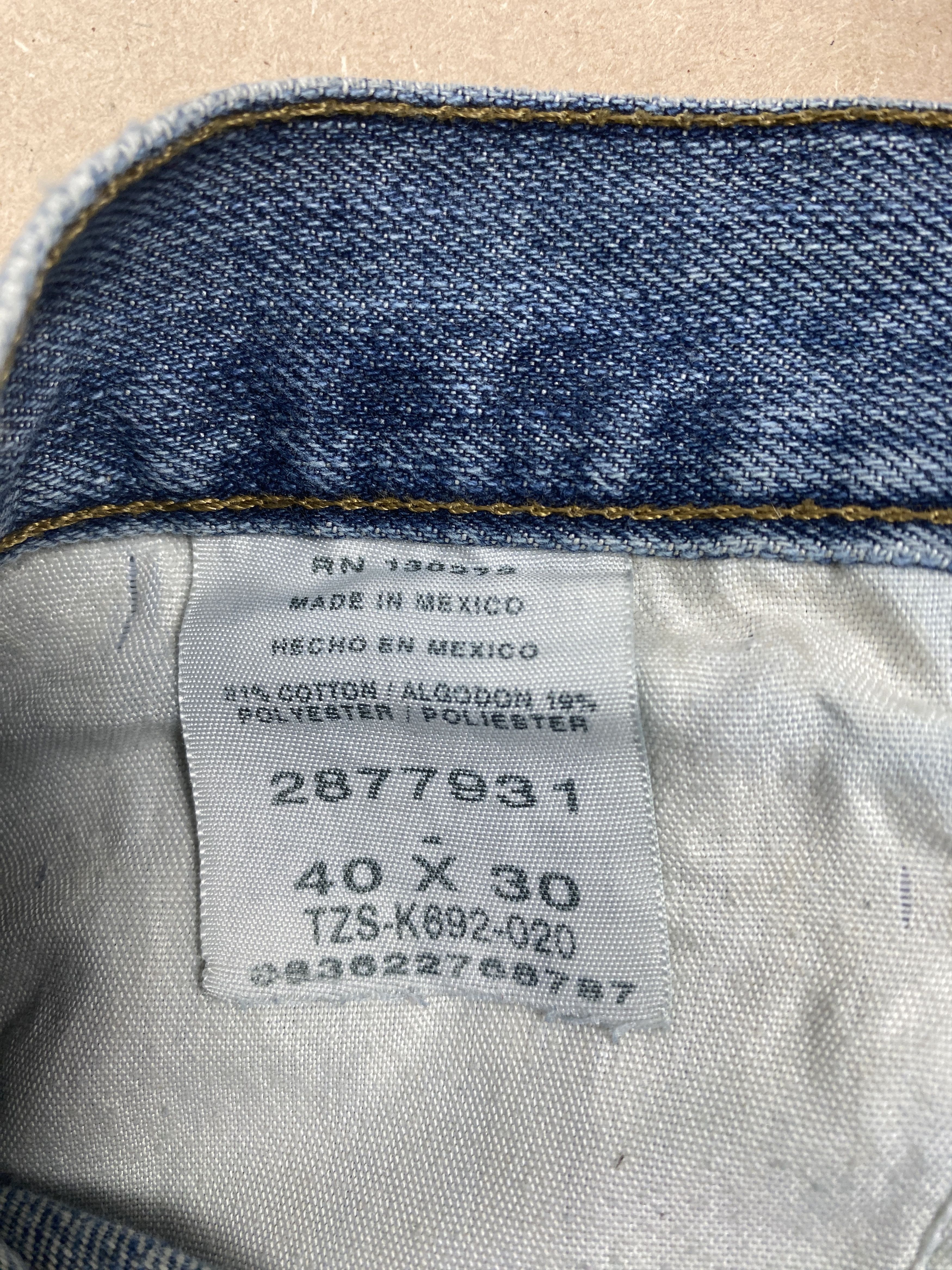 Lee × Vintage Vintage Lee Carpenter Straight Cut Faded Blue Jeans Size US 41 - 11 Thumbnail