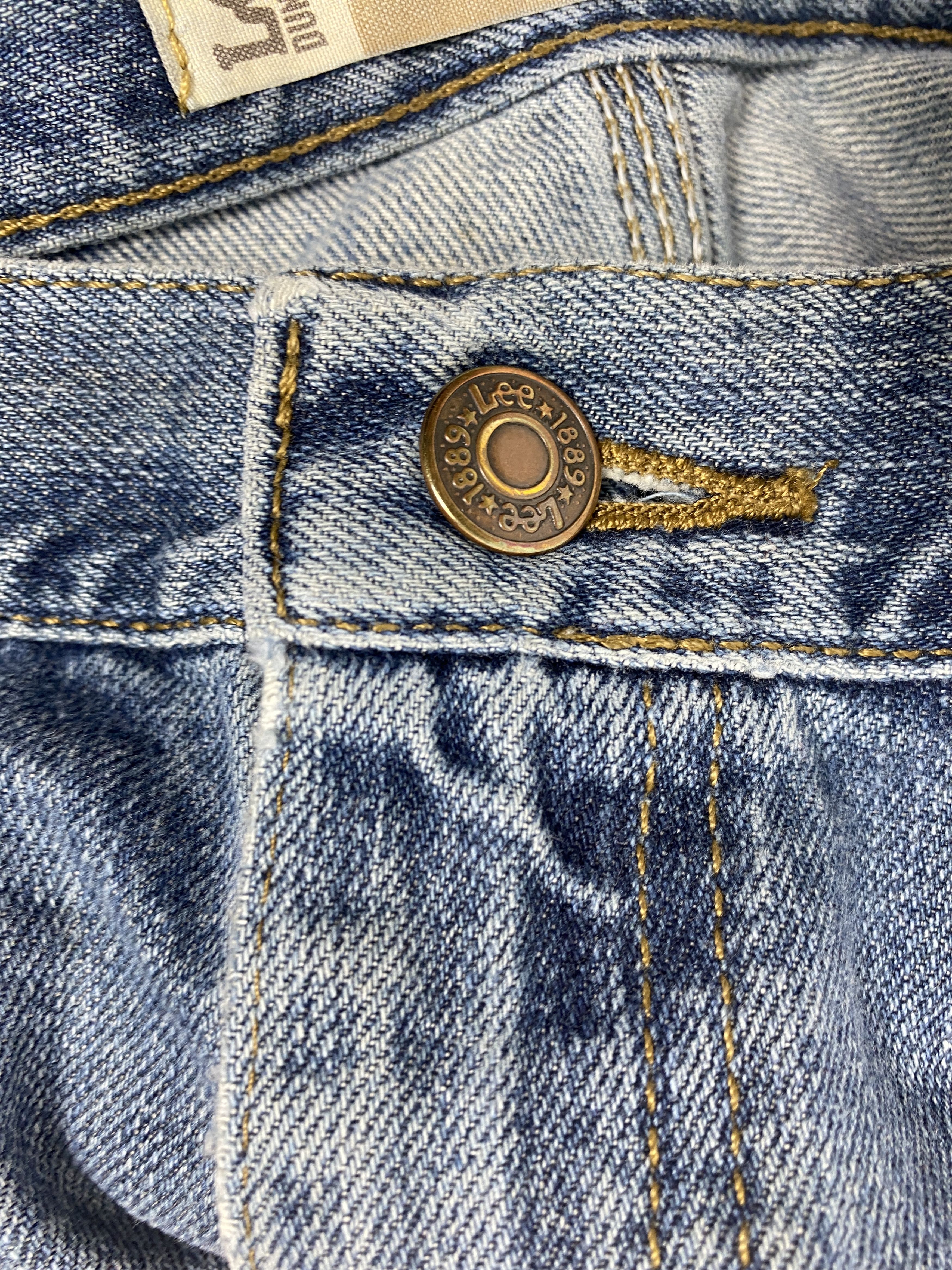 Lee × Vintage Vintage Lee Carpenter Straight Cut Faded Blue Jeans Size US 41 - 14 Thumbnail