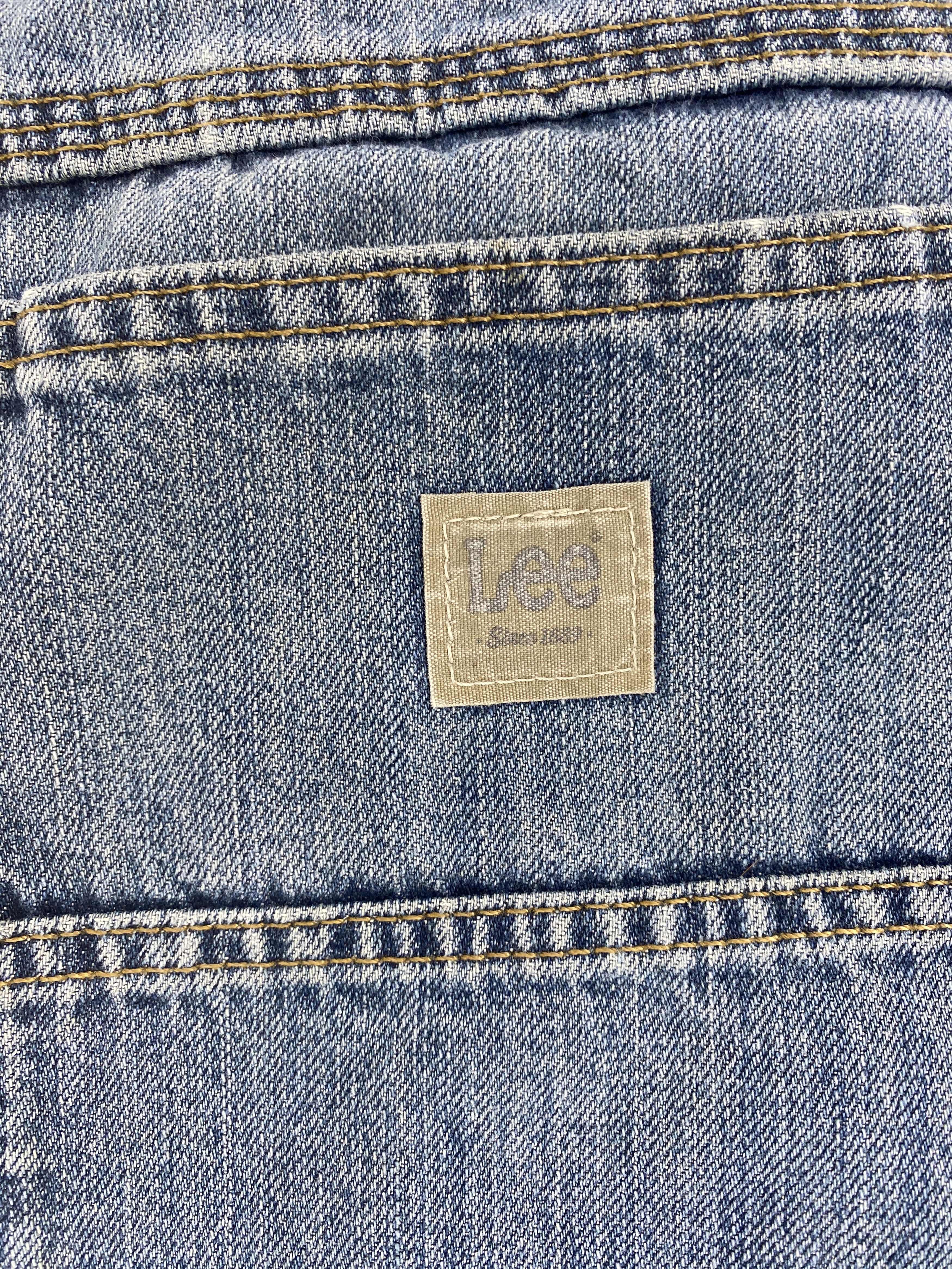 Lee × Vintage Vintage Lee Carpenter Straight Cut Faded Blue Jeans Size US 41 - 9 Thumbnail