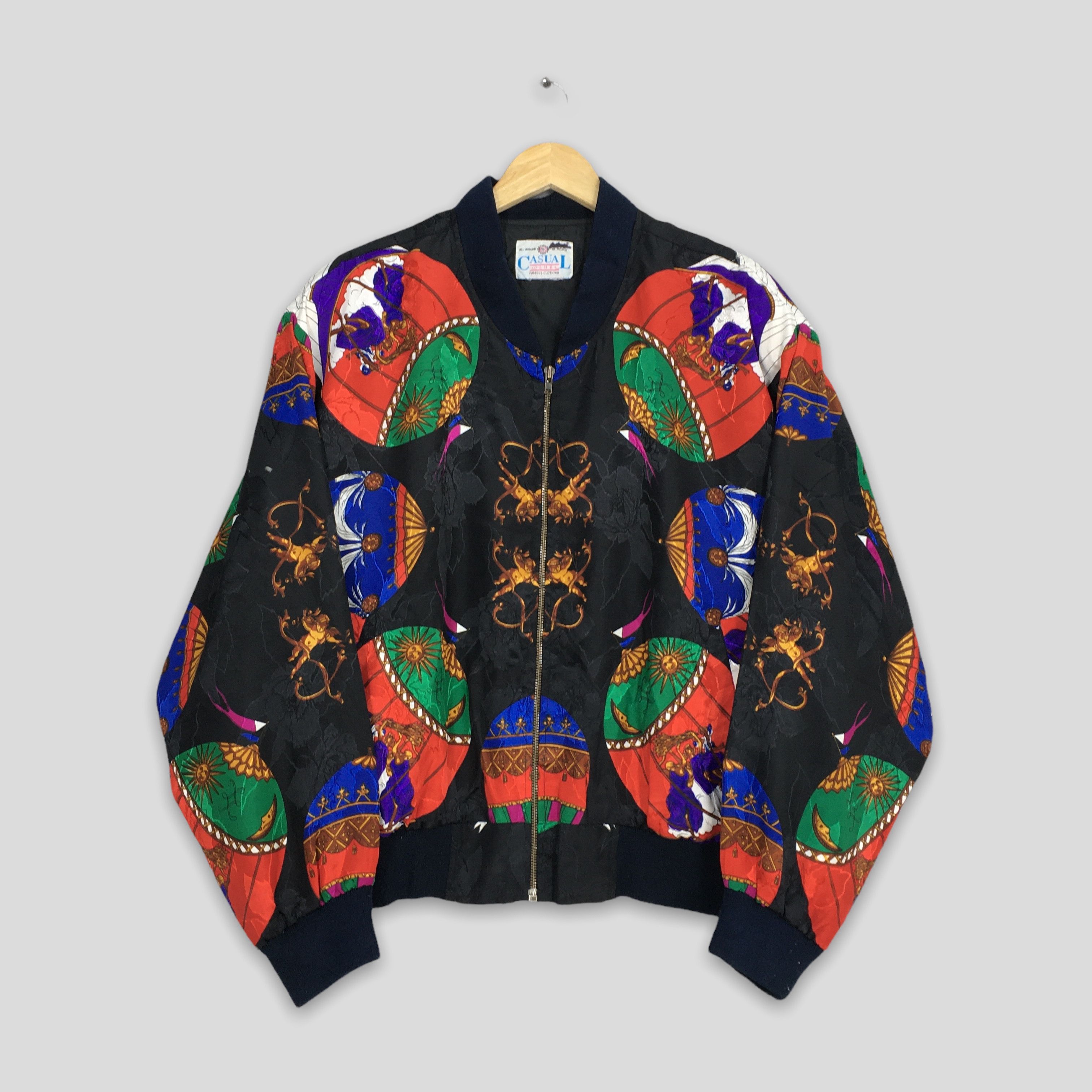 image of Art Vintage 90's Hot Air Balloon Royalty Baroque Jacket arge, Men's (Size 2XL)