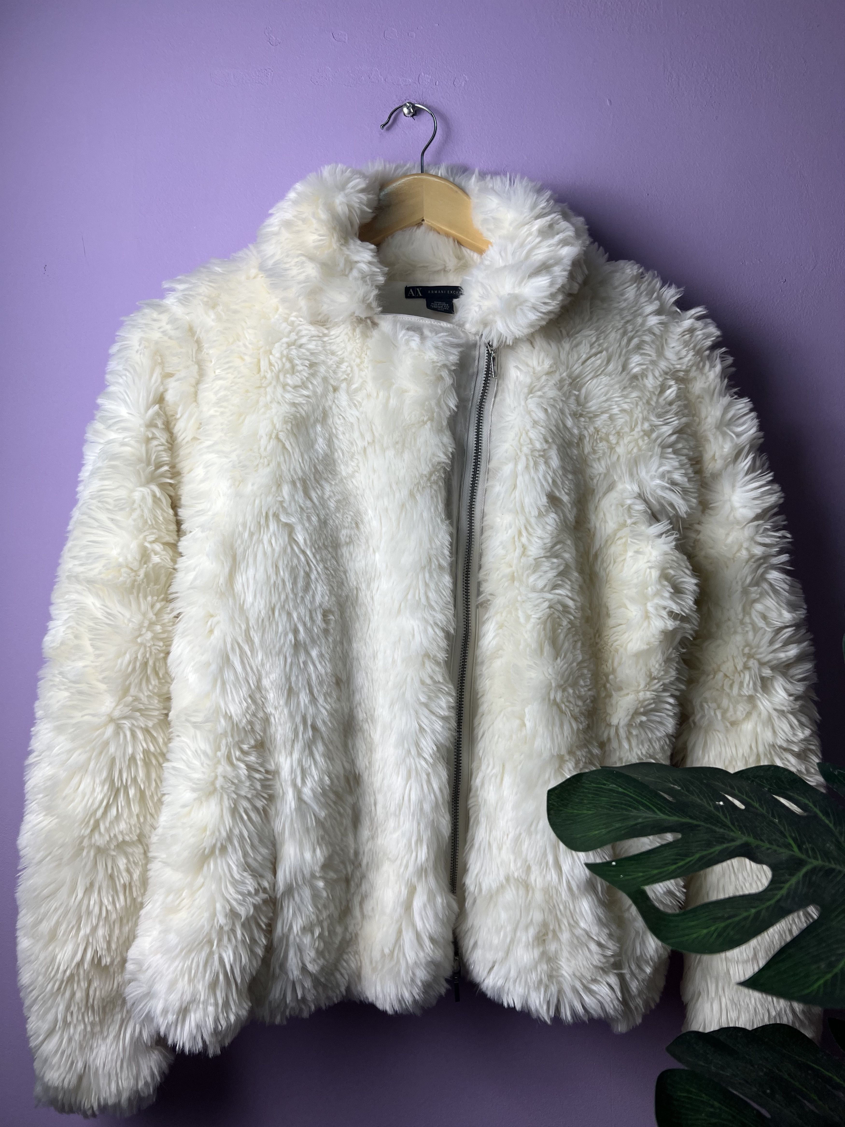 Armani Exchange 🔥Vintage Armani Exchange Faux Fur Zipper Jackets Size M / US 6-8 / IT 42-44 - 10 Thumbnail