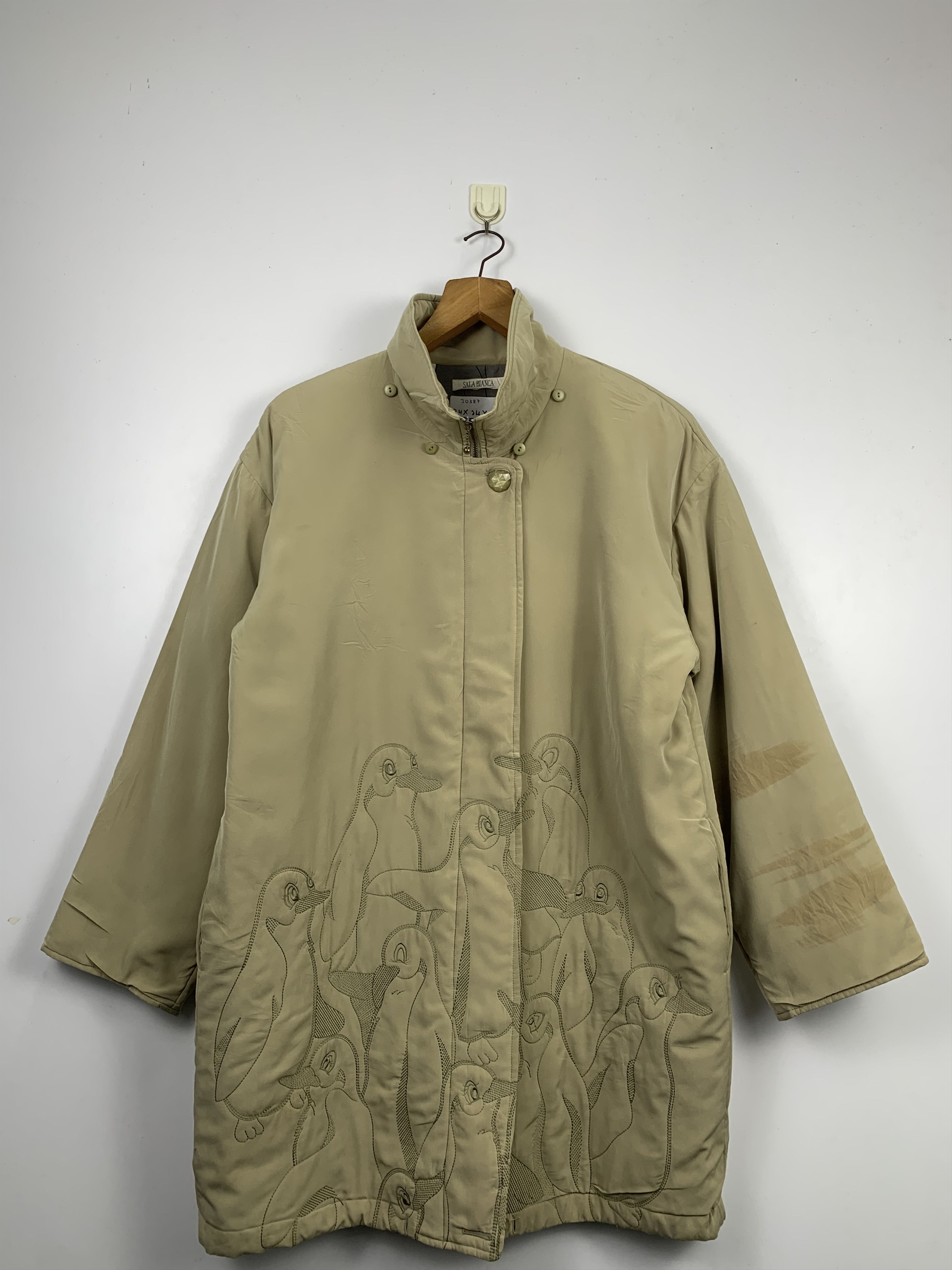 image of Vintage Parkas Penguin Lining Pattern in Brown, Men's (Size Medium)