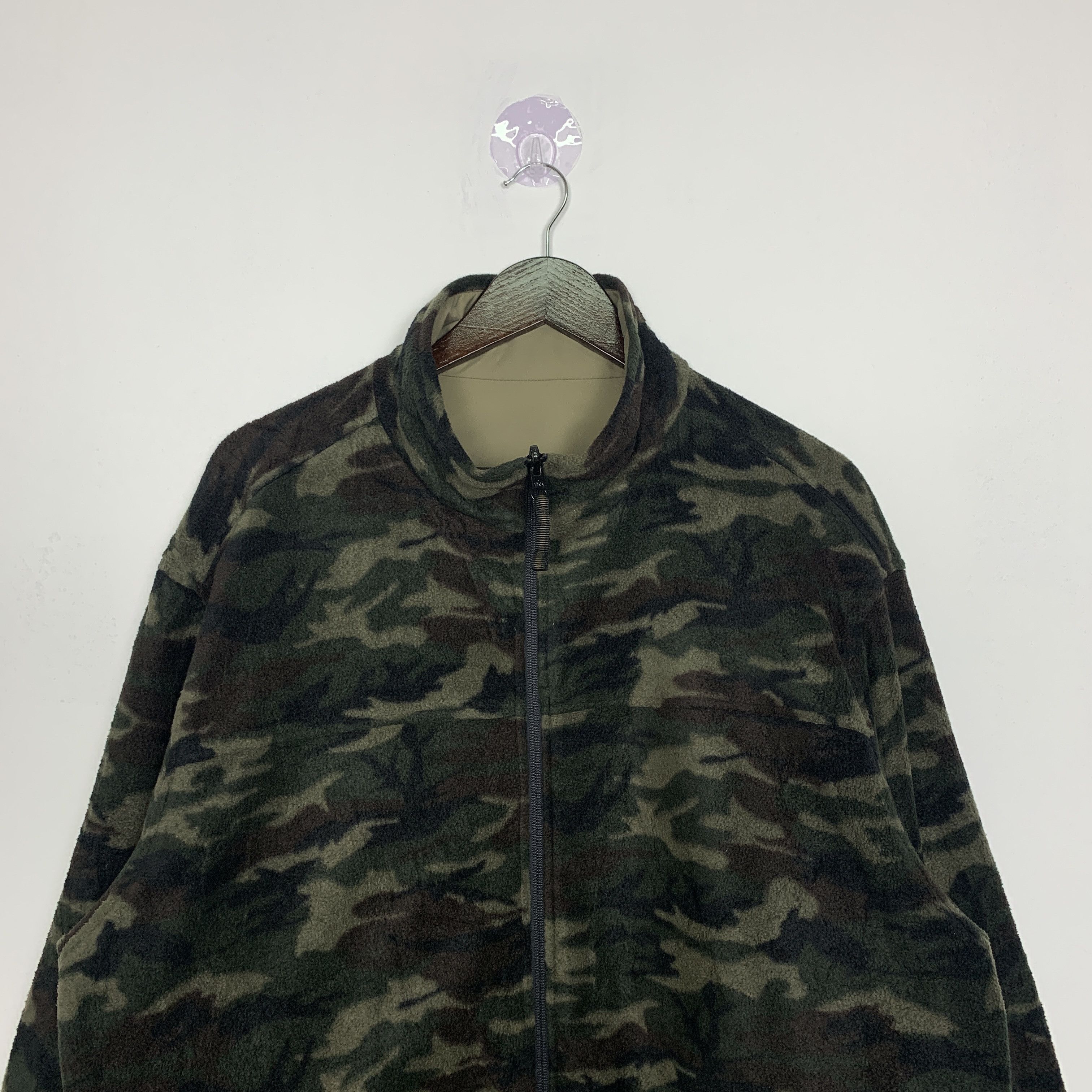 Japanese Brand Reversible UNIQLO Fleece Camouflage Jacket Size US L / EU 52-54 / 3 - 3 Thumbnail