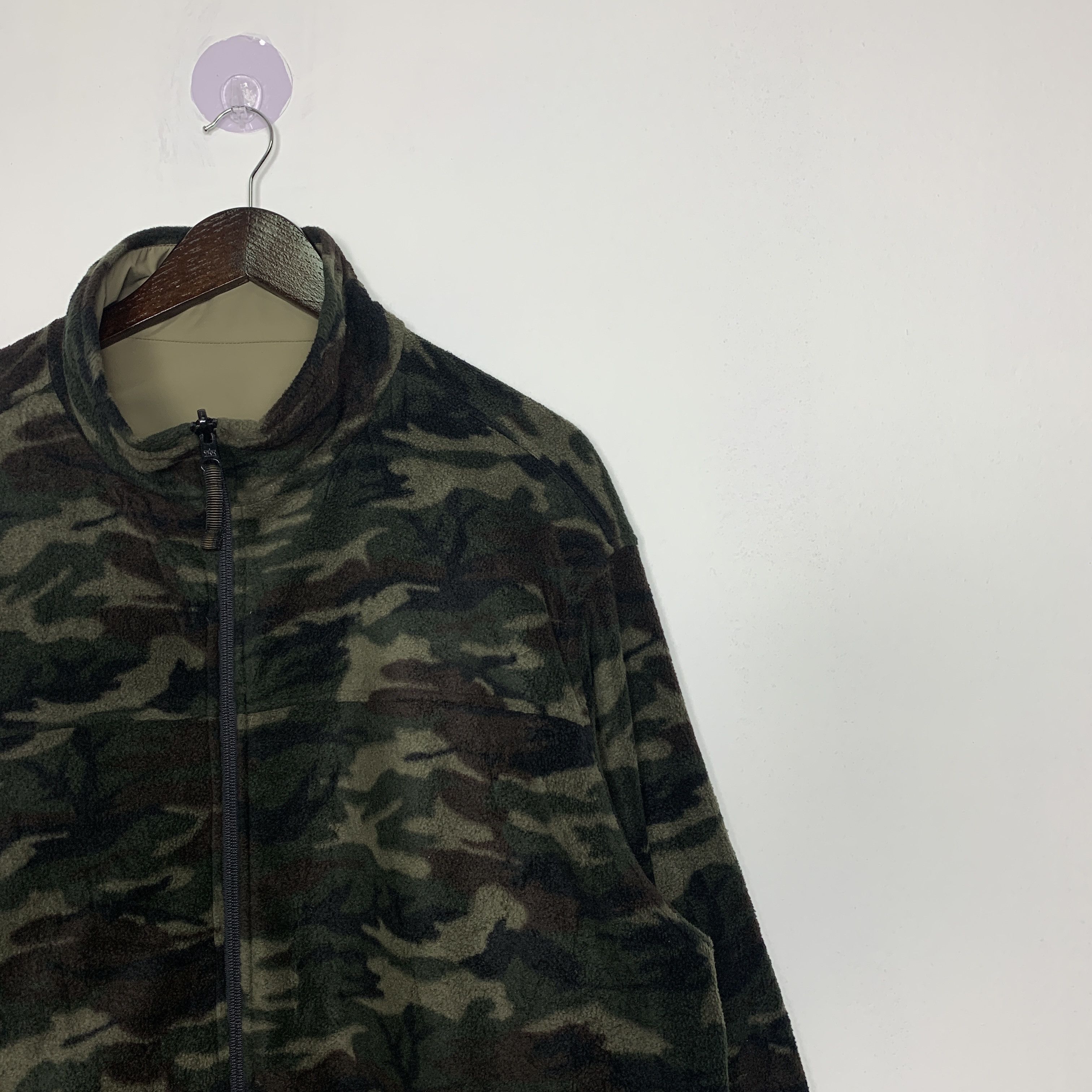 Japanese Brand Reversible UNIQLO Fleece Camouflage Jacket Size US L / EU 52-54 / 3 - 4 Thumbnail