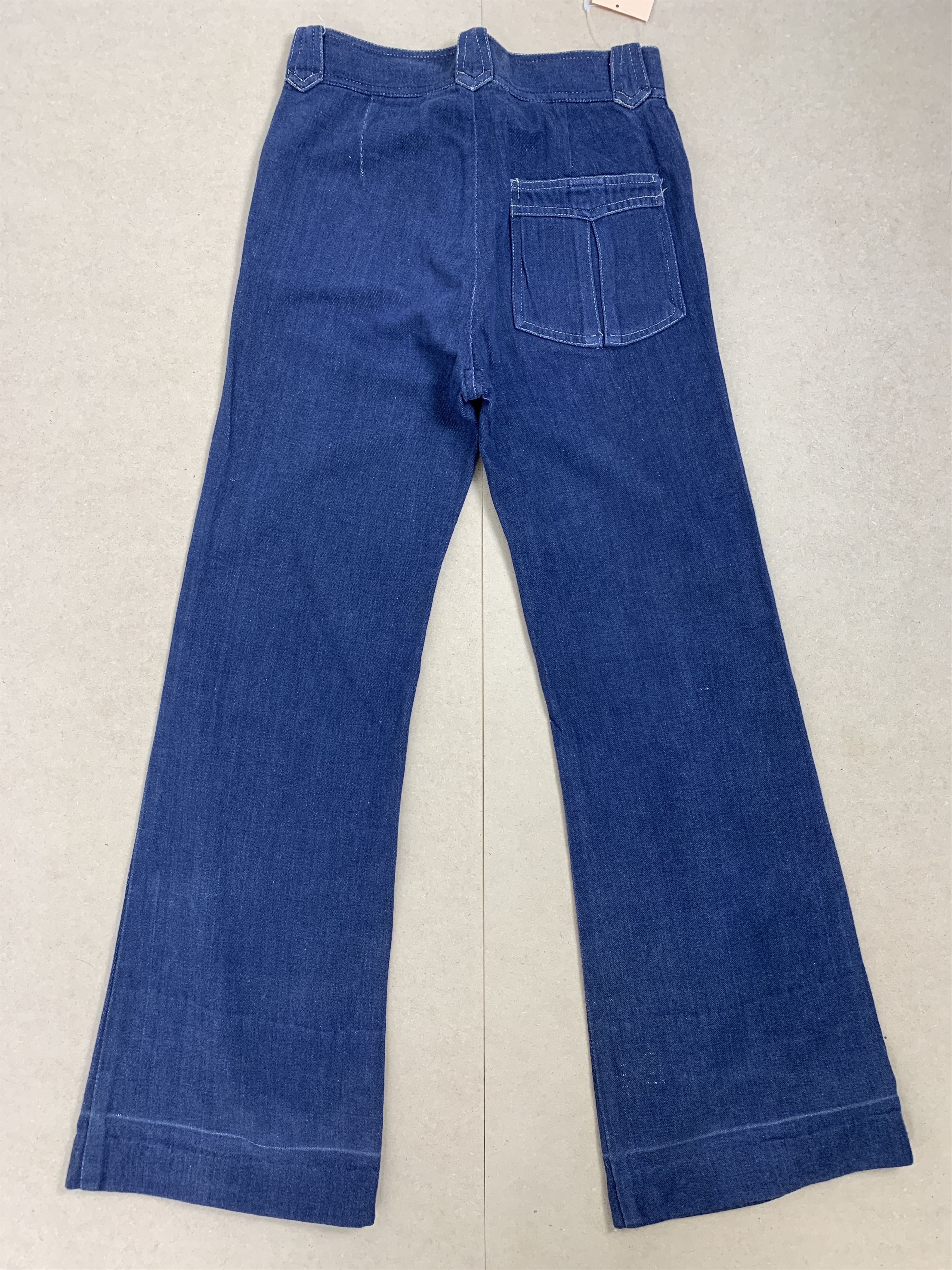 Japanese Brand Vintage 70s Retro Bell Bottom Flared Blue Jeans P0132 Size US 26 / EU 42 - 5 Thumbnail