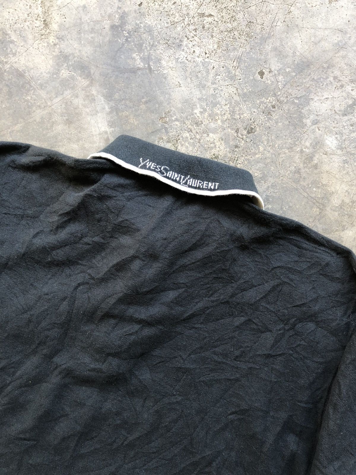 Yves Saint Laurent YSL Pour Homme Logo Collar Vintage Polo Shirt (L) Size US L / EU 52-54 / 3 - 13 Thumbnail