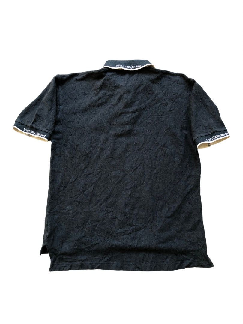 Yves Saint Laurent YSL Pour Homme Logo Collar Vintage Polo Shirt (L) Size US L / EU 52-54 / 3 - 2 Thumbnail