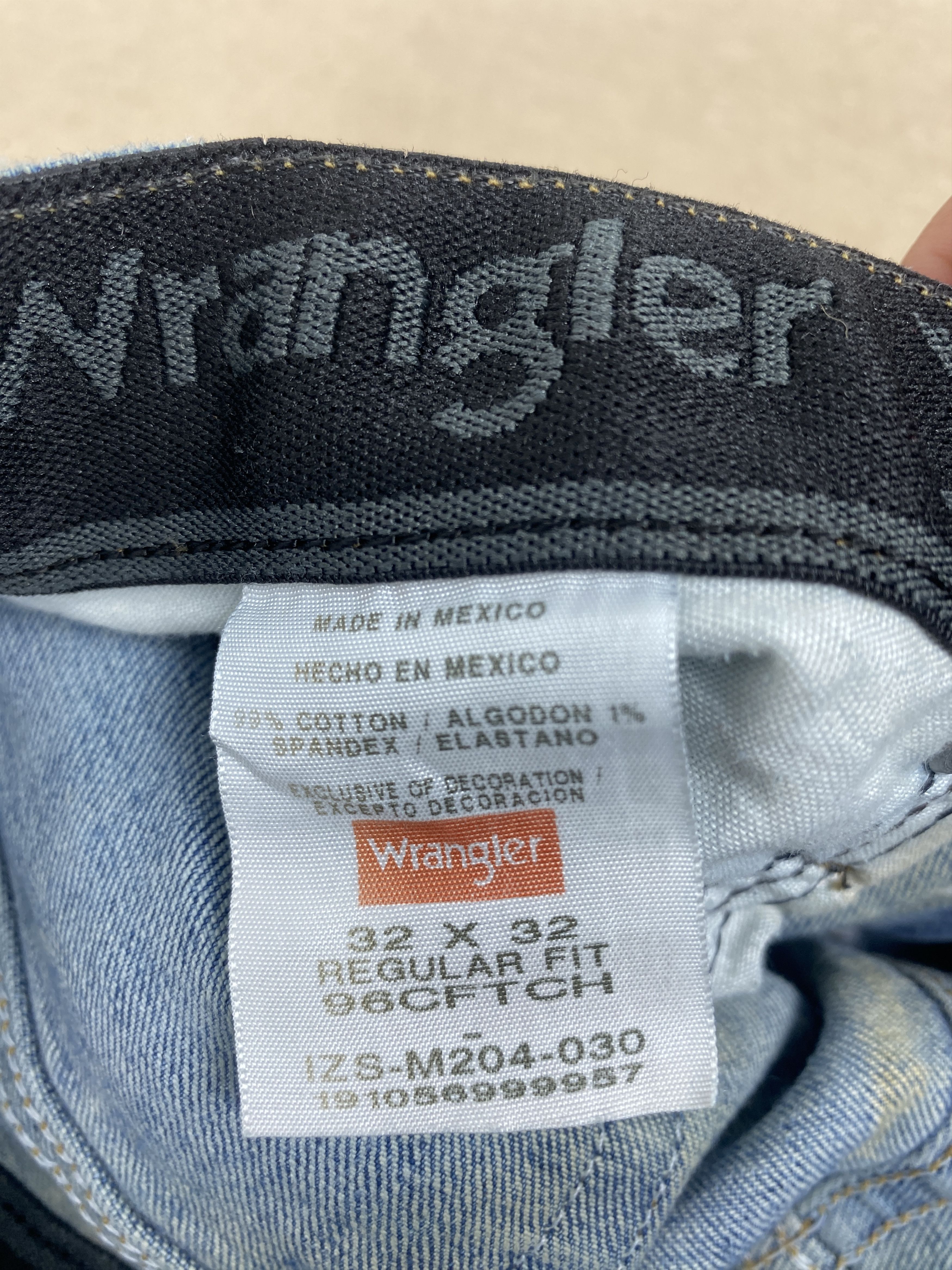Vintage Vintage Wrangler Slim Fit Faded Mid Wash Jeans Size US 34 / EU 50 - 9 Thumbnail