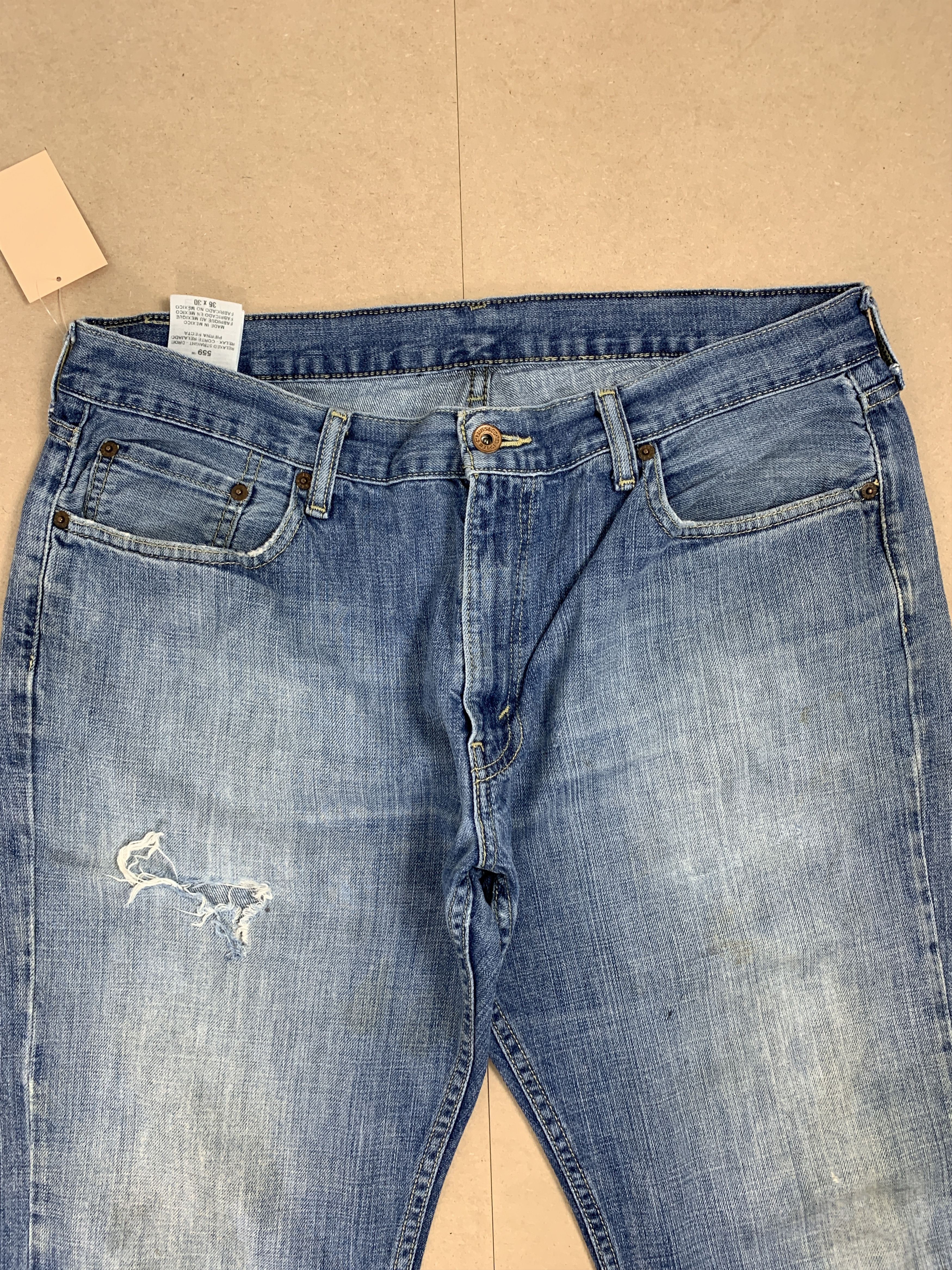 Levi's × Levi's Vintage Clothing × Vintage Vintage Levi's 559 Faded Distressed Blue Jeans Size US 36 / EU 52 - 2 Thumbnail