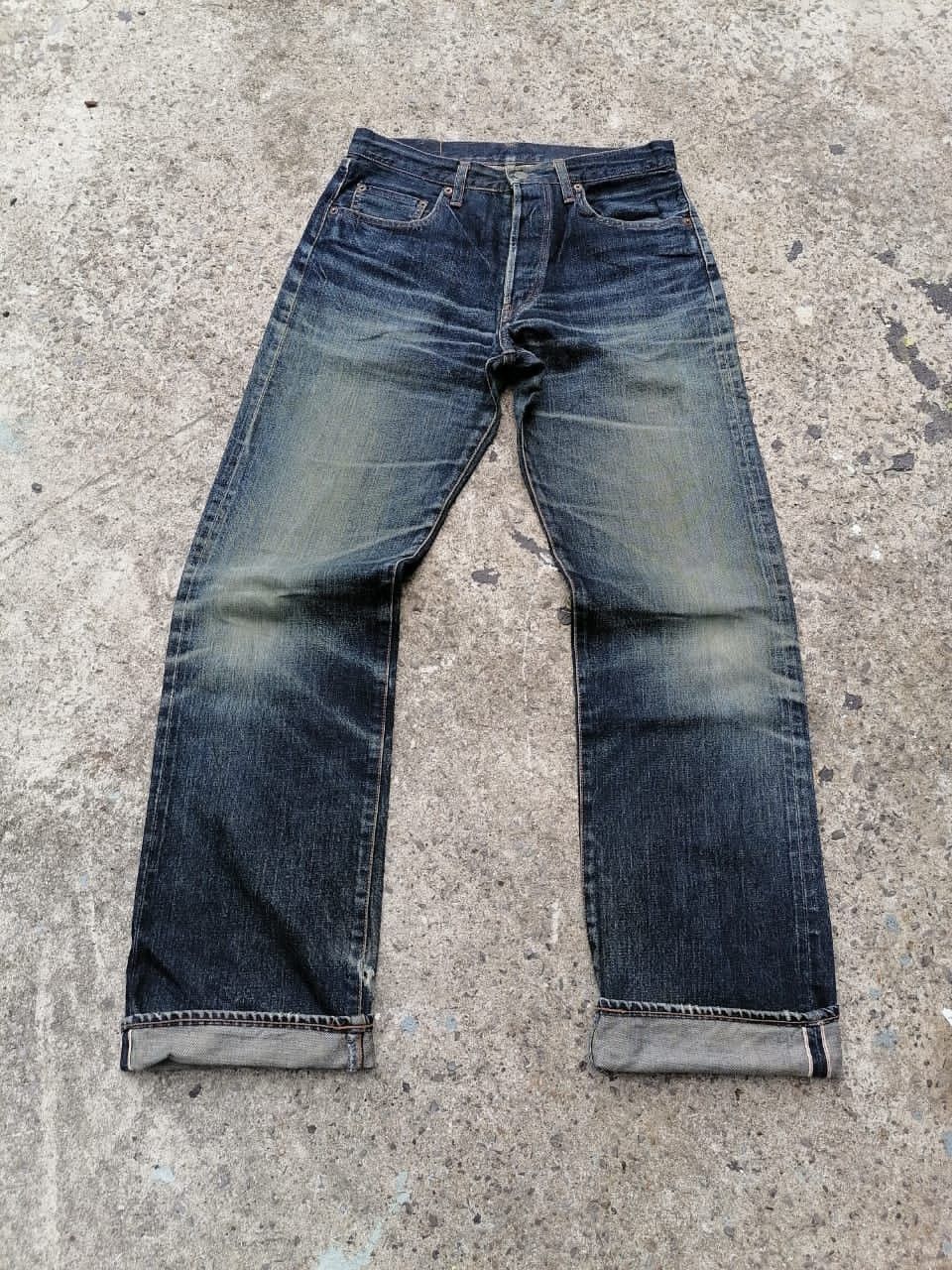 Japanese Brand × Vintage Virus Made In Japan Selvedge Distressed Denim Jeans Size US 30 / EU 46 - 1 Thumbnail