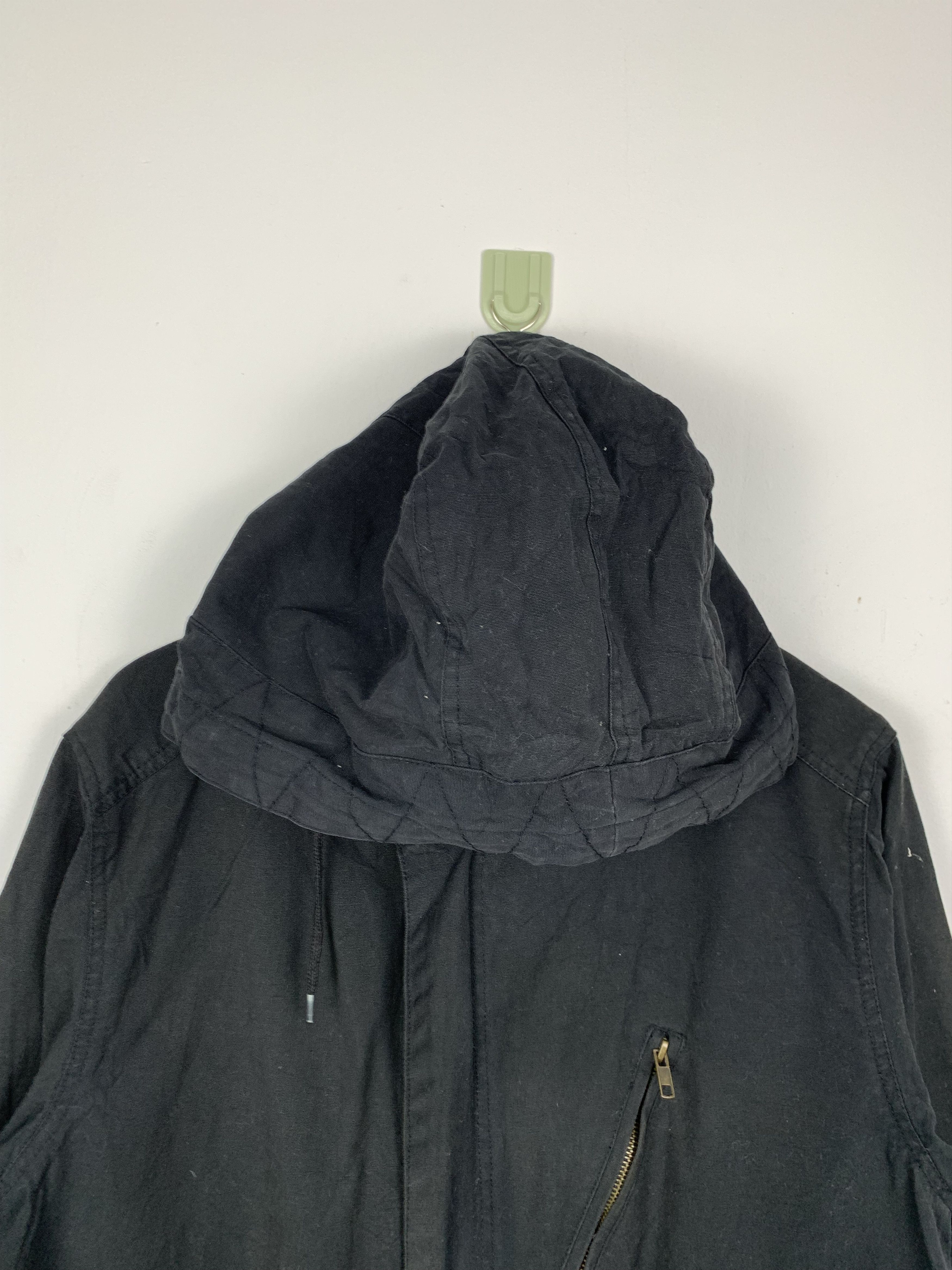 Japanese Brand Vintage JAPANESE BRAND Long Parkas Black J0623 Hoodie Size US M / EU 48-50 / 2 - 2 Thumbnail