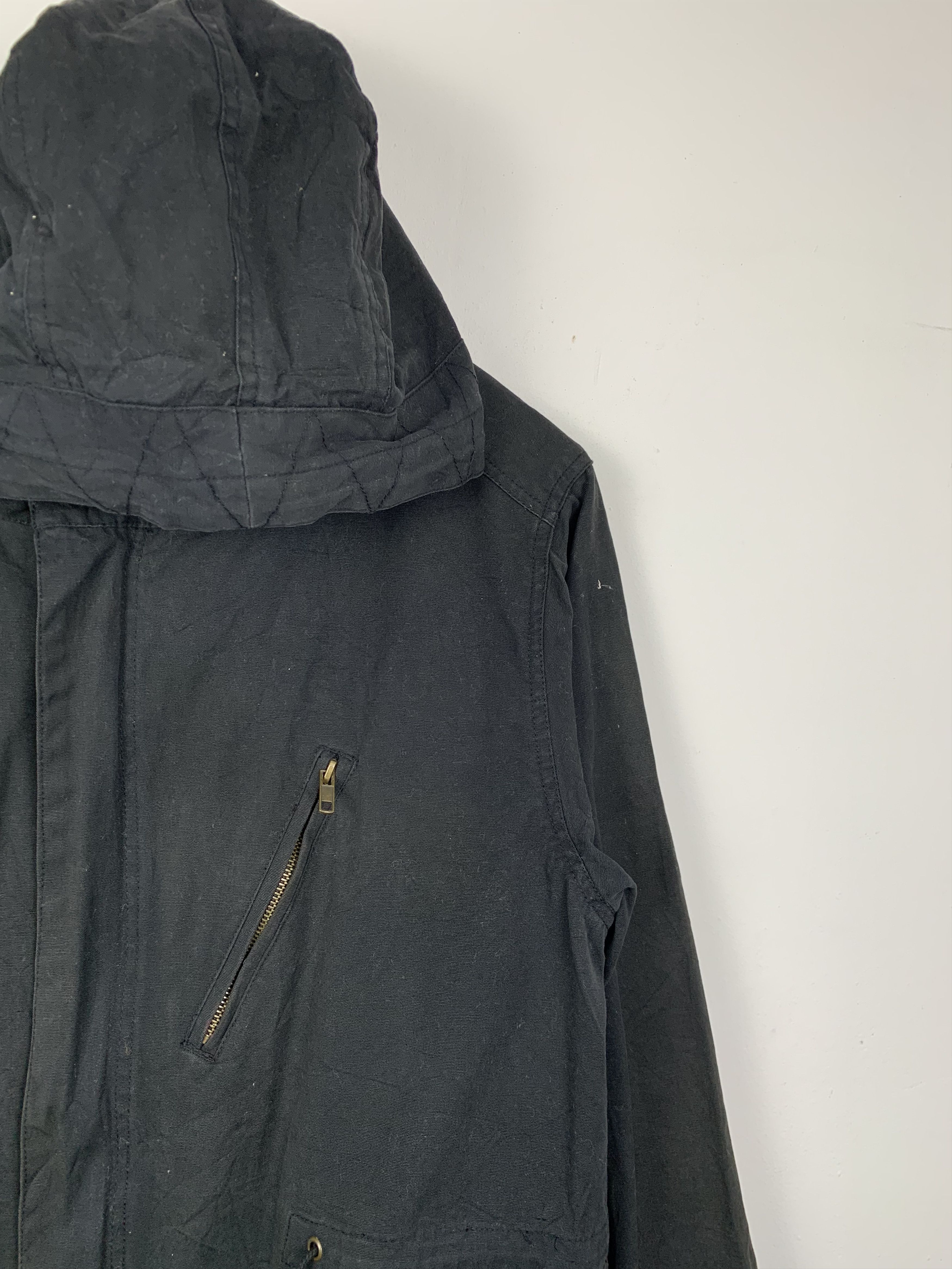 Japanese Brand Vintage JAPANESE BRAND Long Parkas Black J0623 Hoodie Size US M / EU 48-50 / 2 - 4 Thumbnail