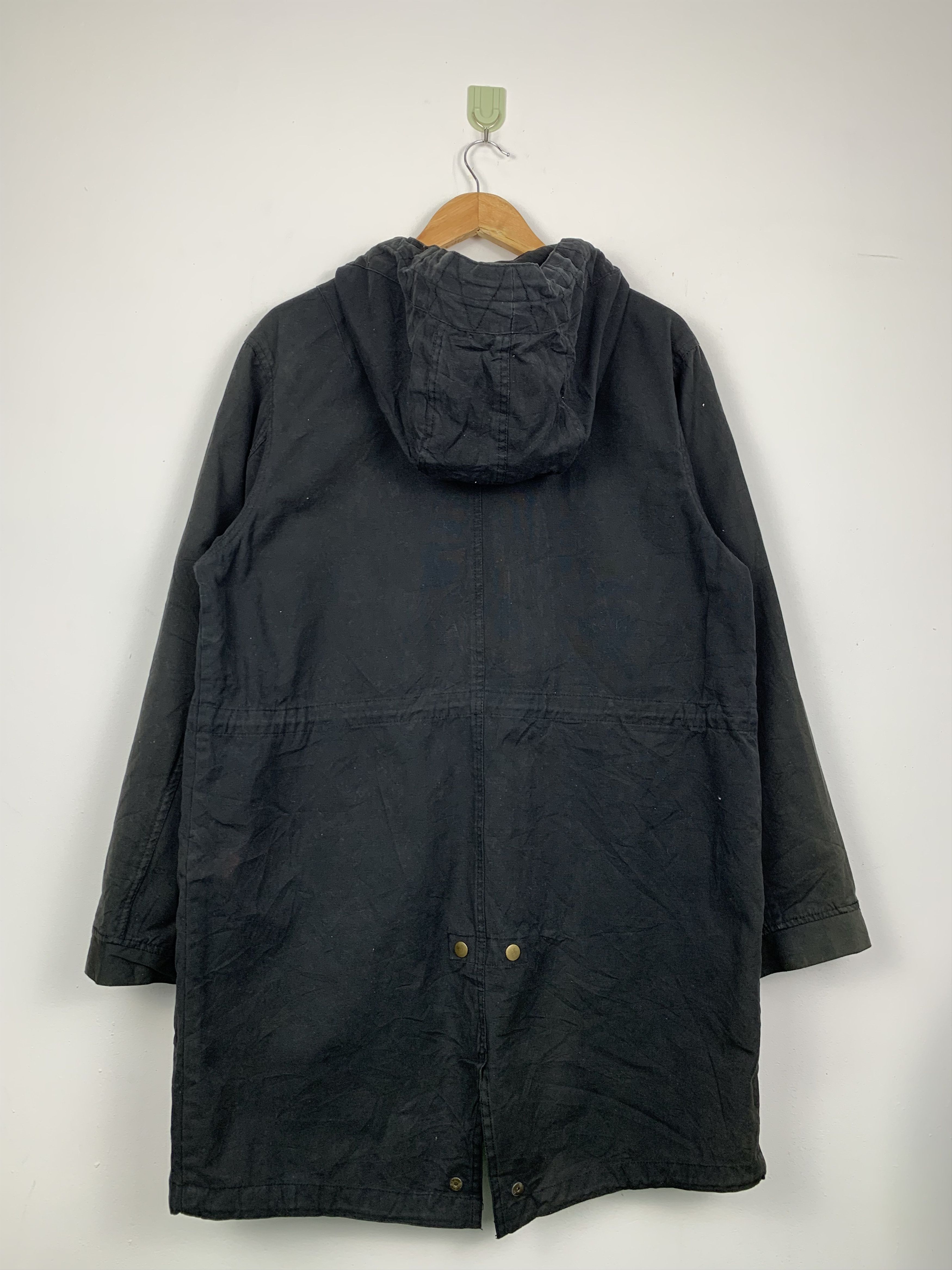 Japanese Brand Vintage JAPANESE BRAND Long Parkas Black J0623 Hoodie Size US M / EU 48-50 / 2 - 9 Thumbnail