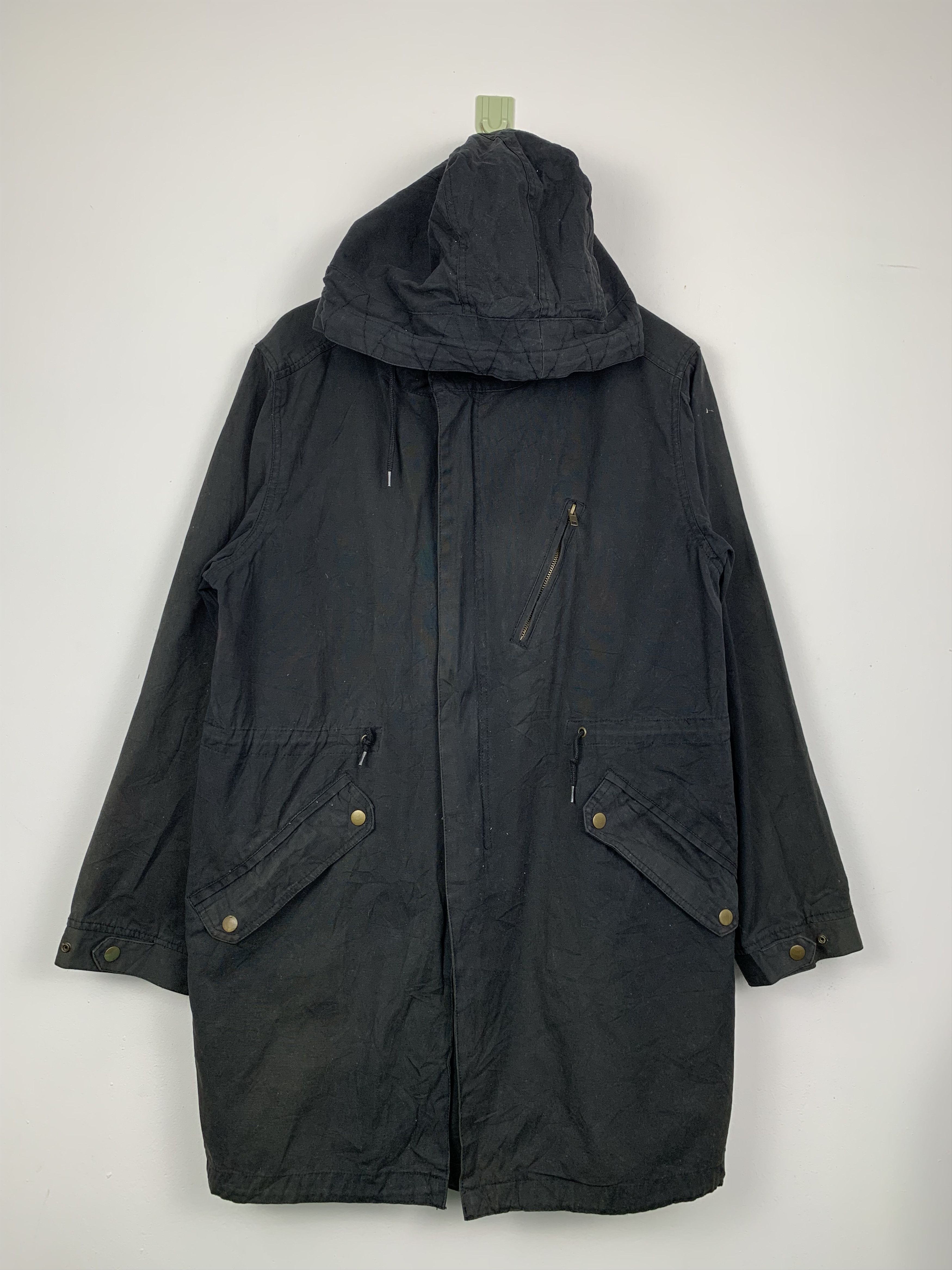 Japanese Brand Vintage JAPANESE BRAND Long Parkas Black J0623 Hoodie Size US M / EU 48-50 / 2 - 1 Thumbnail