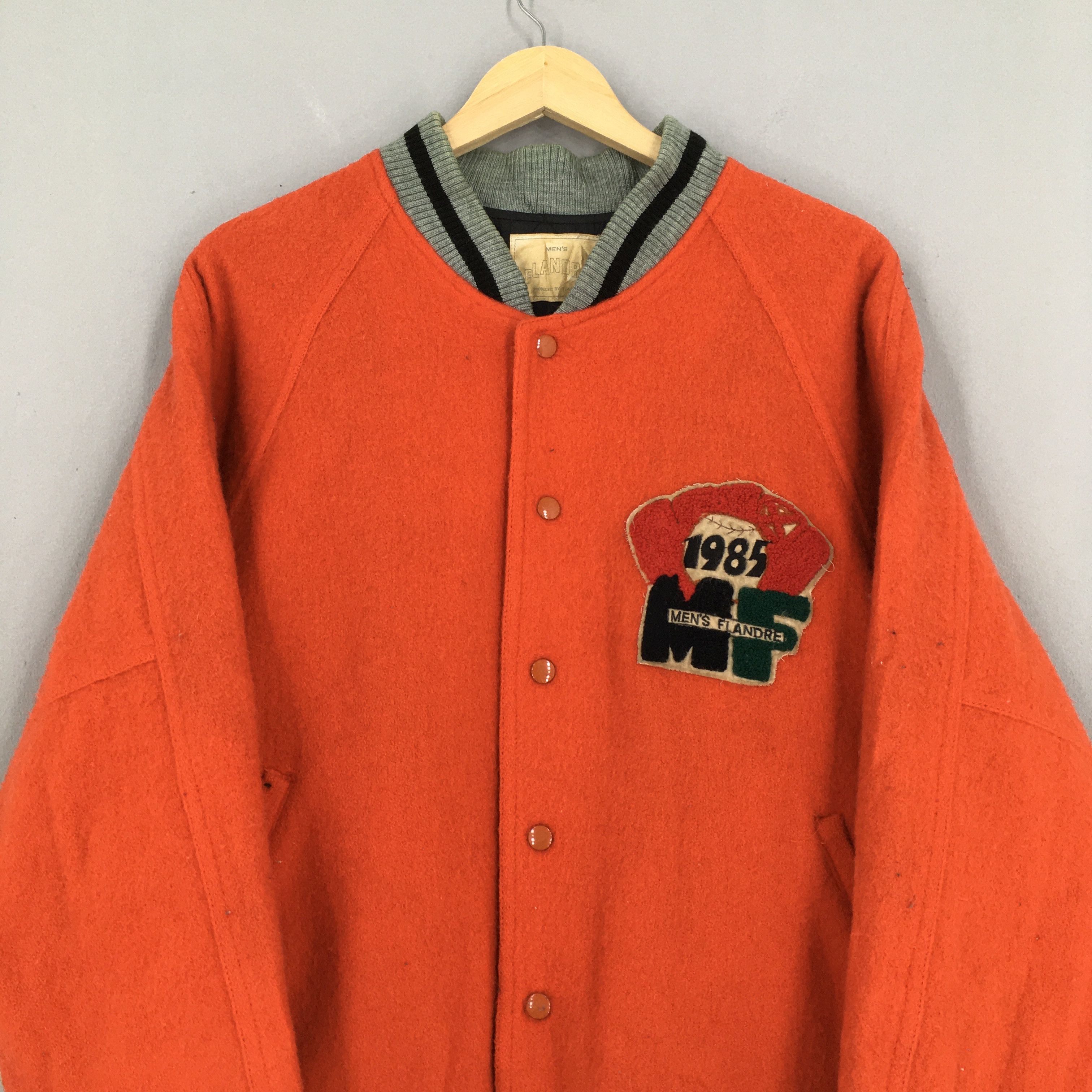 Japanese Brand Vintage 1985 Men's Flandre Japan Wool Jacket Large Size US L / EU 52-54 / 3 - 4 Thumbnail