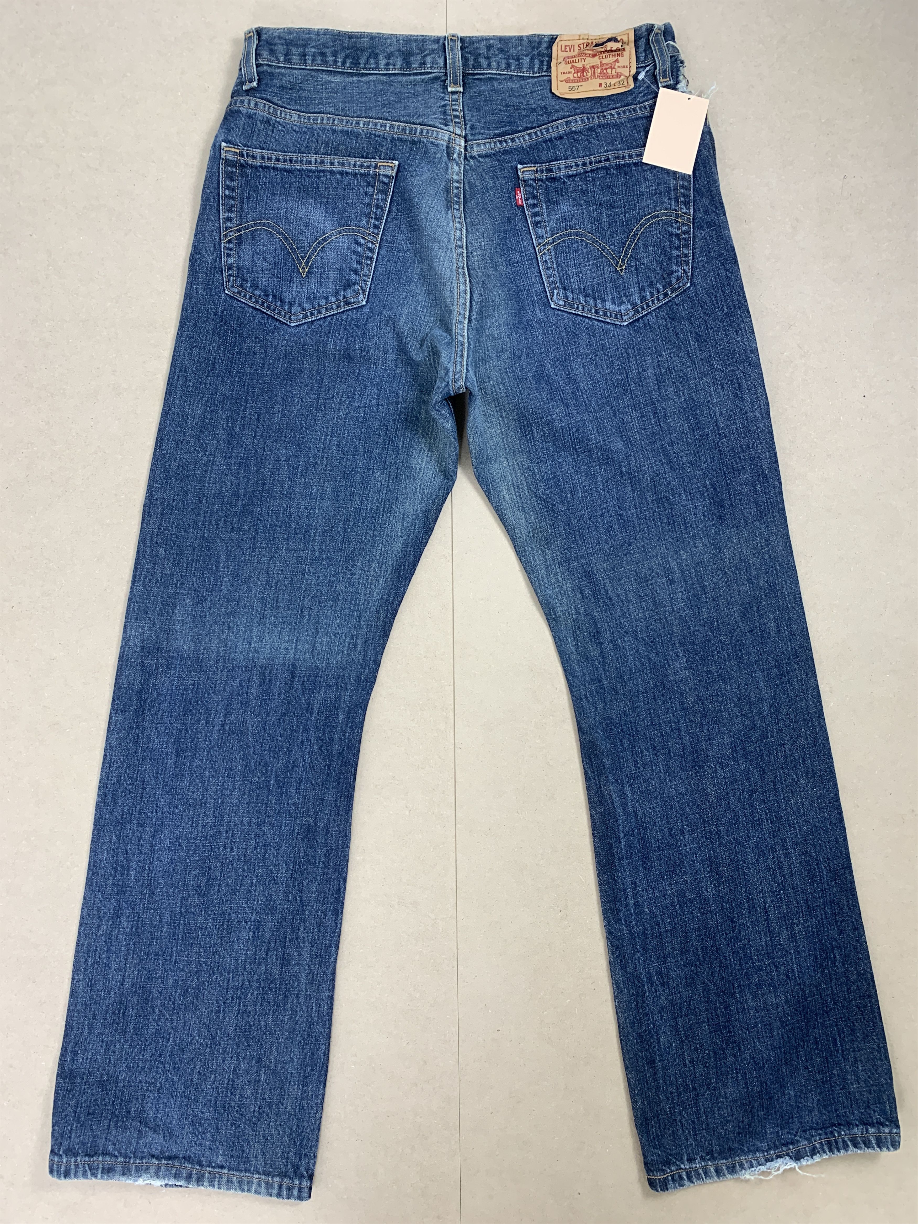 Levi's × Vintage Vintage LEVI'S 557 Relaxed Boot Blue Jeans Size US 34 / EU 50 - 5 Thumbnail