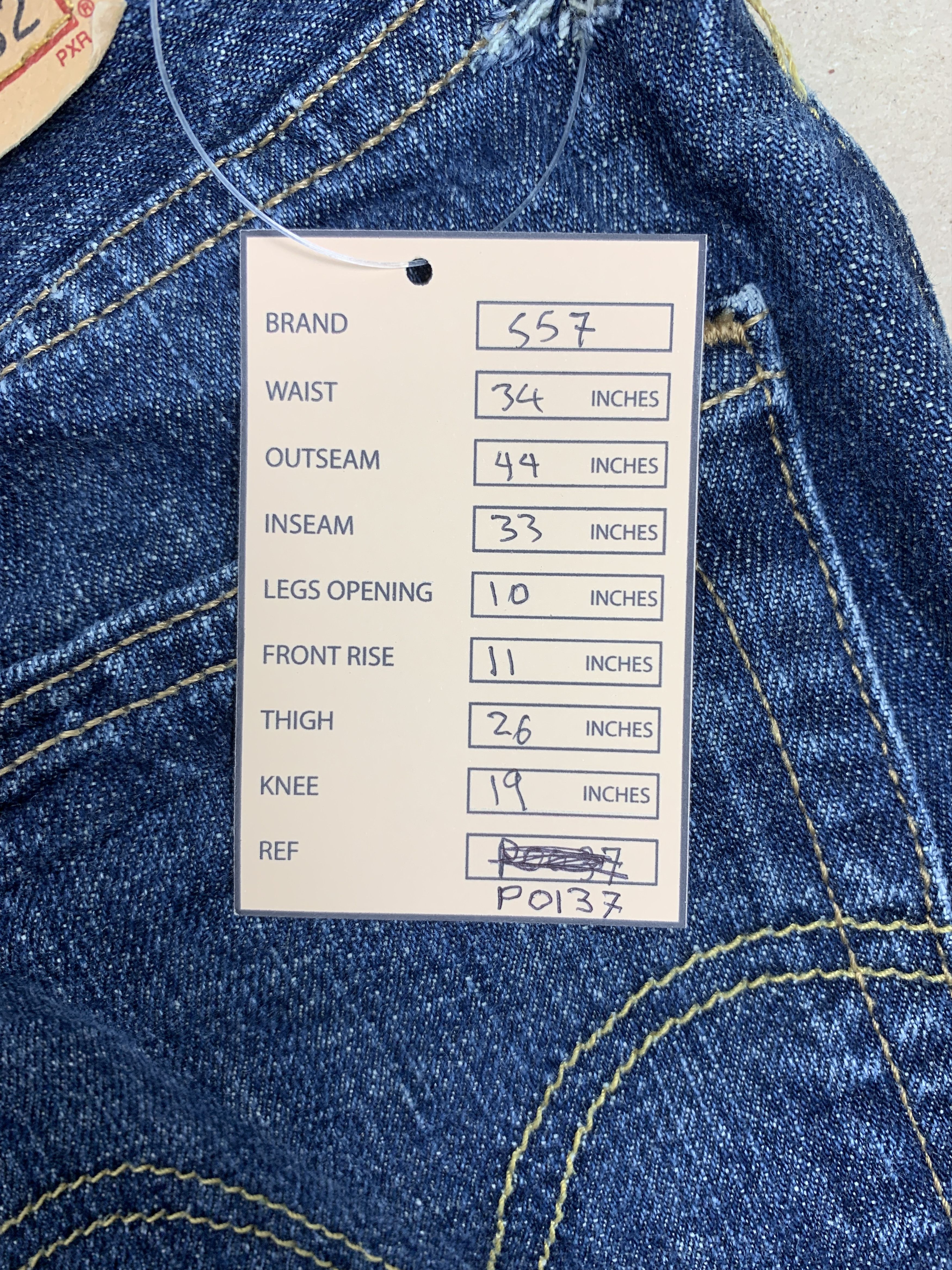 Levi's × Vintage Vintage LEVI'S 557 Relaxed Boot Blue Jeans Size US 34 / EU 50 - 14 Thumbnail