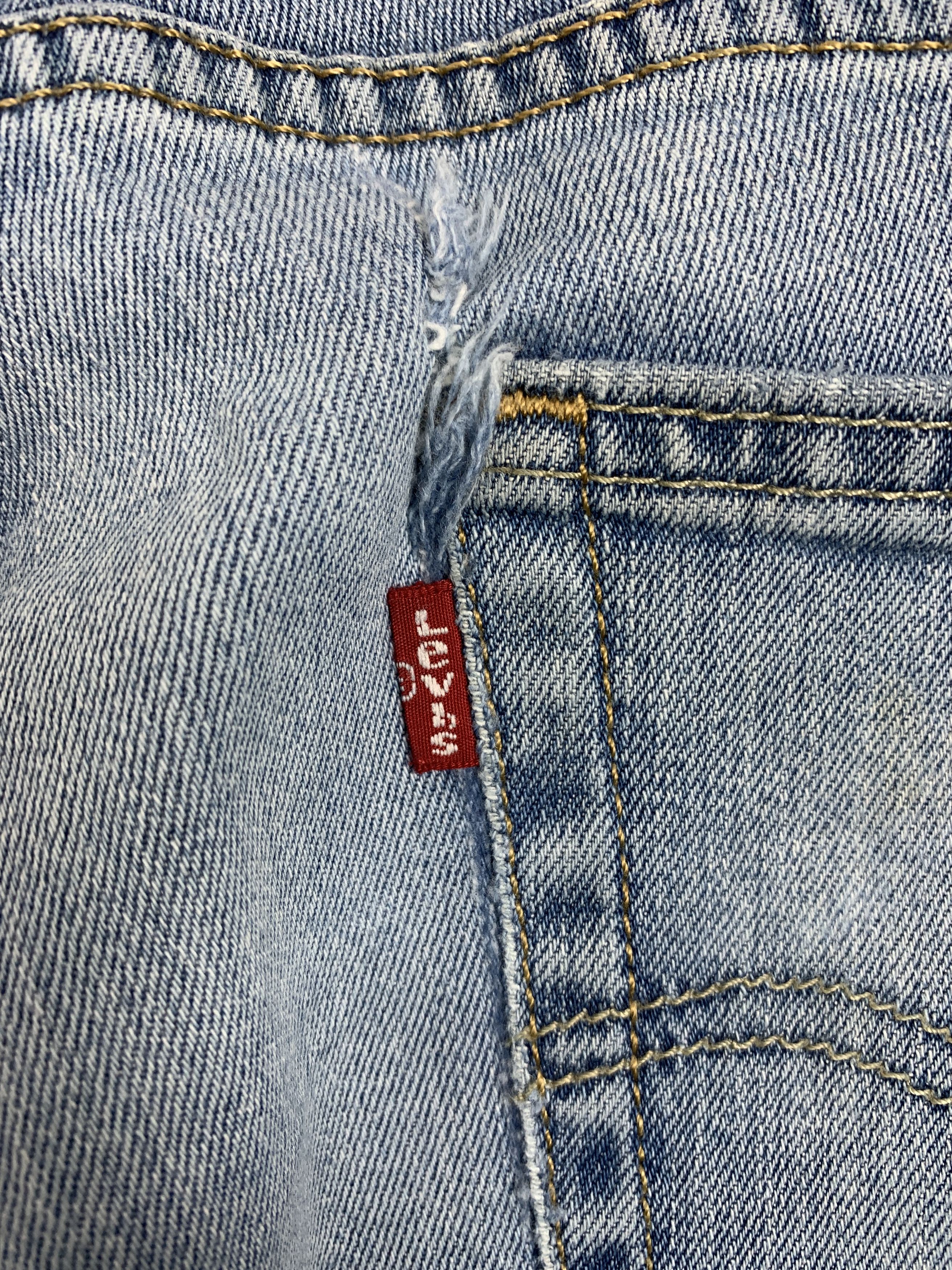 Levi's × Vintage Vintage Levis 513 Straight Cut Faded Mid Wash Jeans Size US 27 - 8 Thumbnail