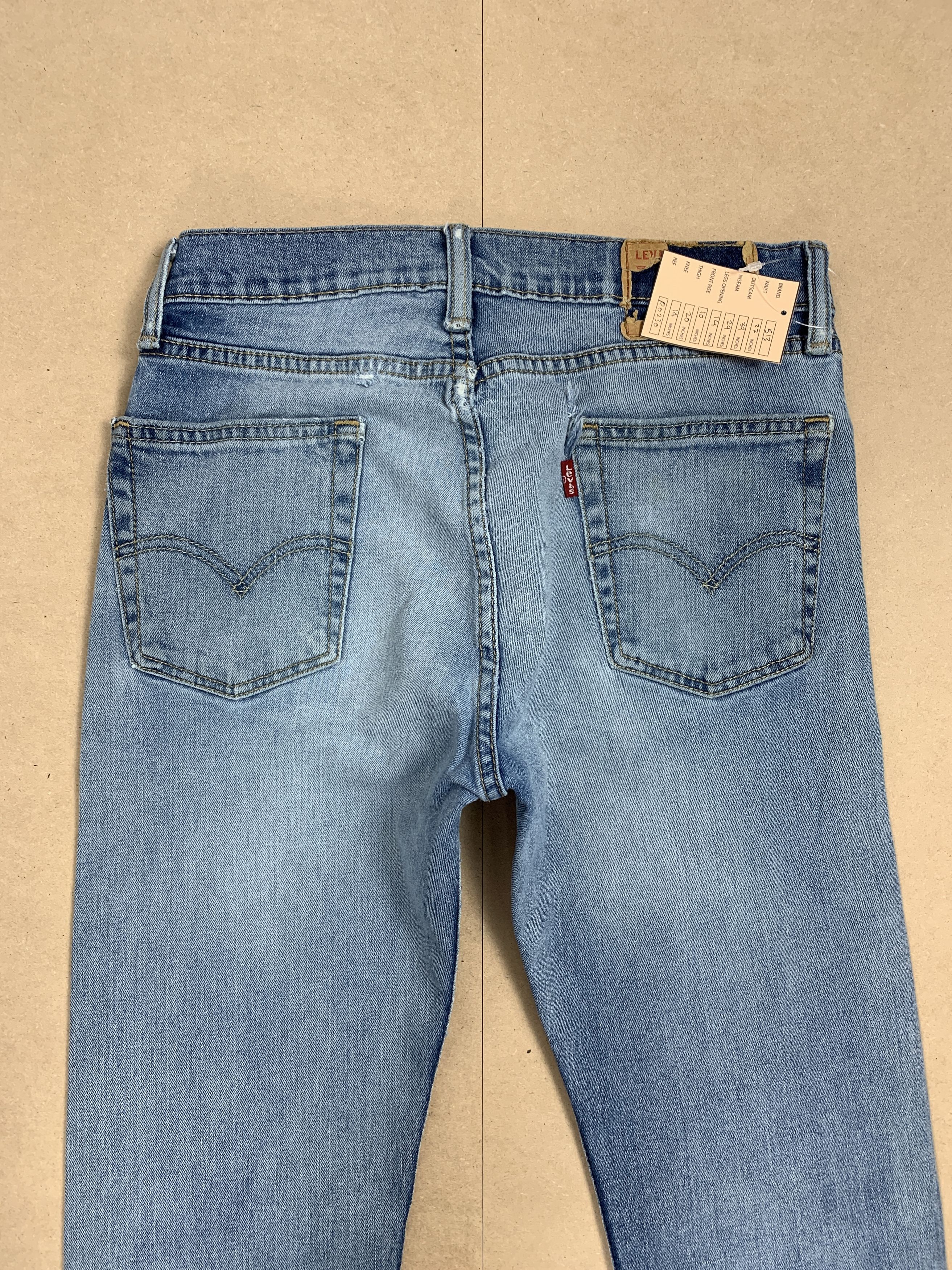 Levi's × Vintage Vintage Levis 513 Straight Cut Faded Mid Wash Jeans Size US 27 - 6 Thumbnail