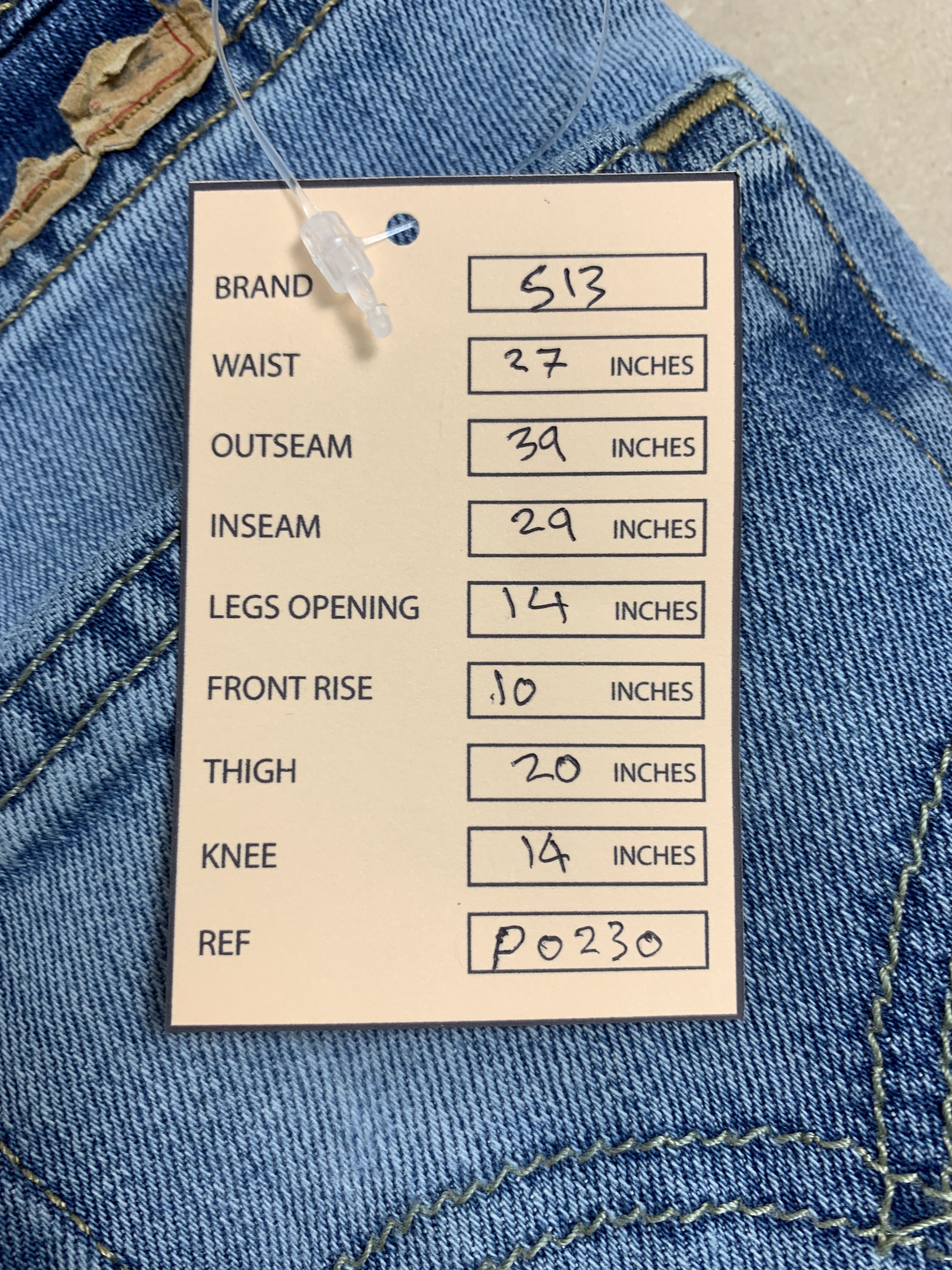 Levi's × Vintage Vintage Levis 513 Straight Cut Faded Mid Wash Jeans Size US 27 - 20 Thumbnail
