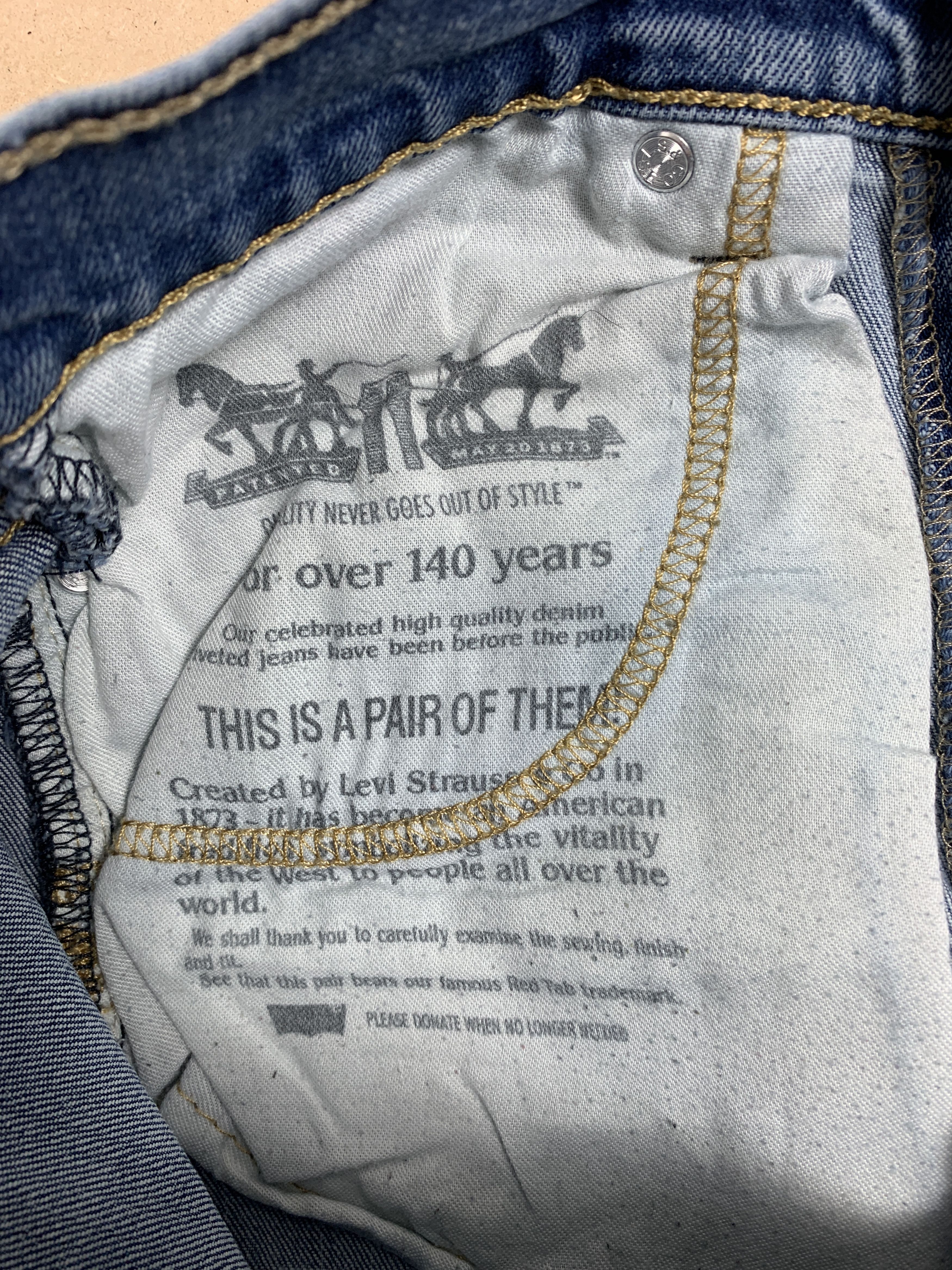 Levi's × Vintage Vintage Levis 513 Straight Cut Faded Mid Wash Jeans Size US 27 - 10 Thumbnail