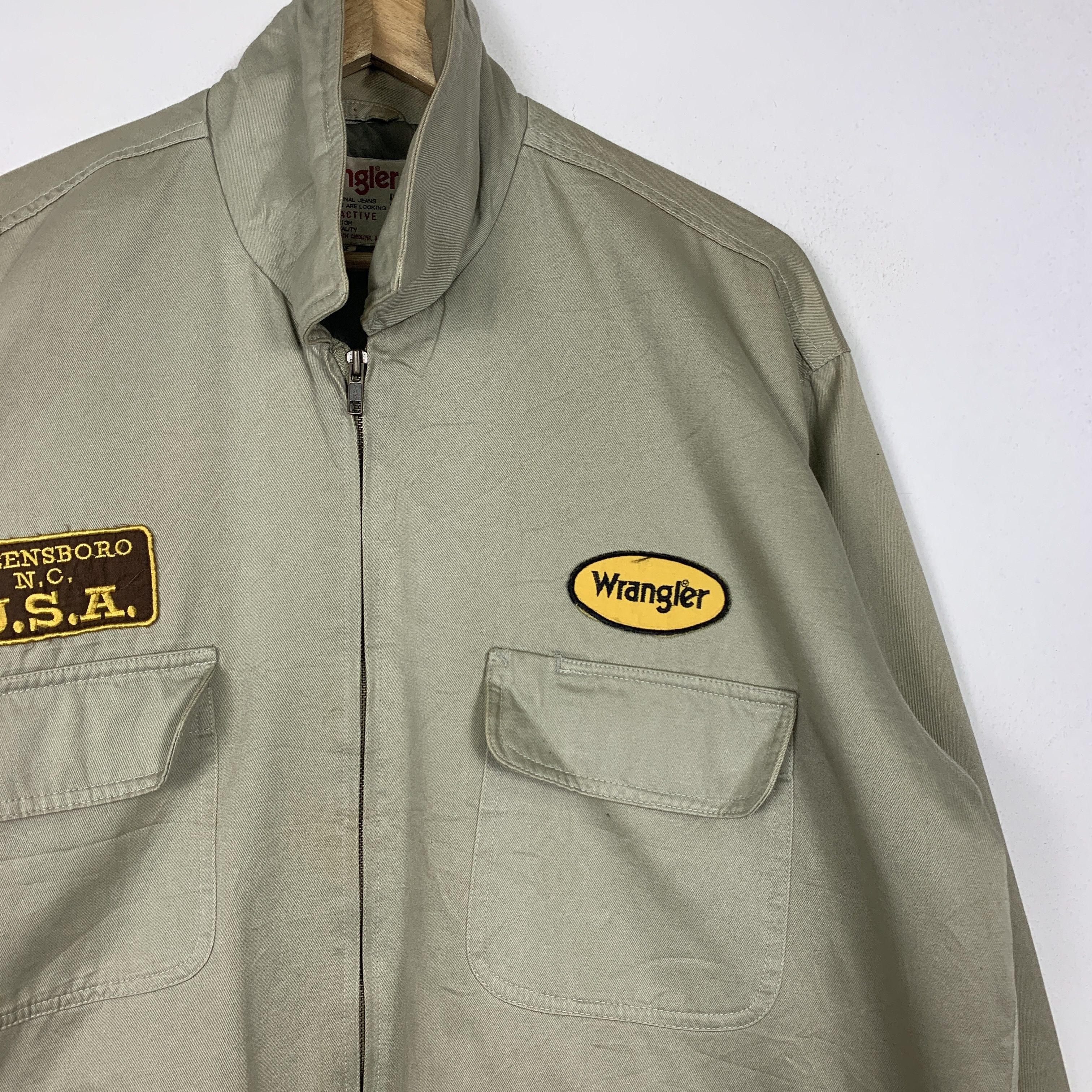 Wrangler Vintage Wrangler Worker Patches Zip Up Jacket Size US L / EU 52-54 / 3 - 3 Thumbnail