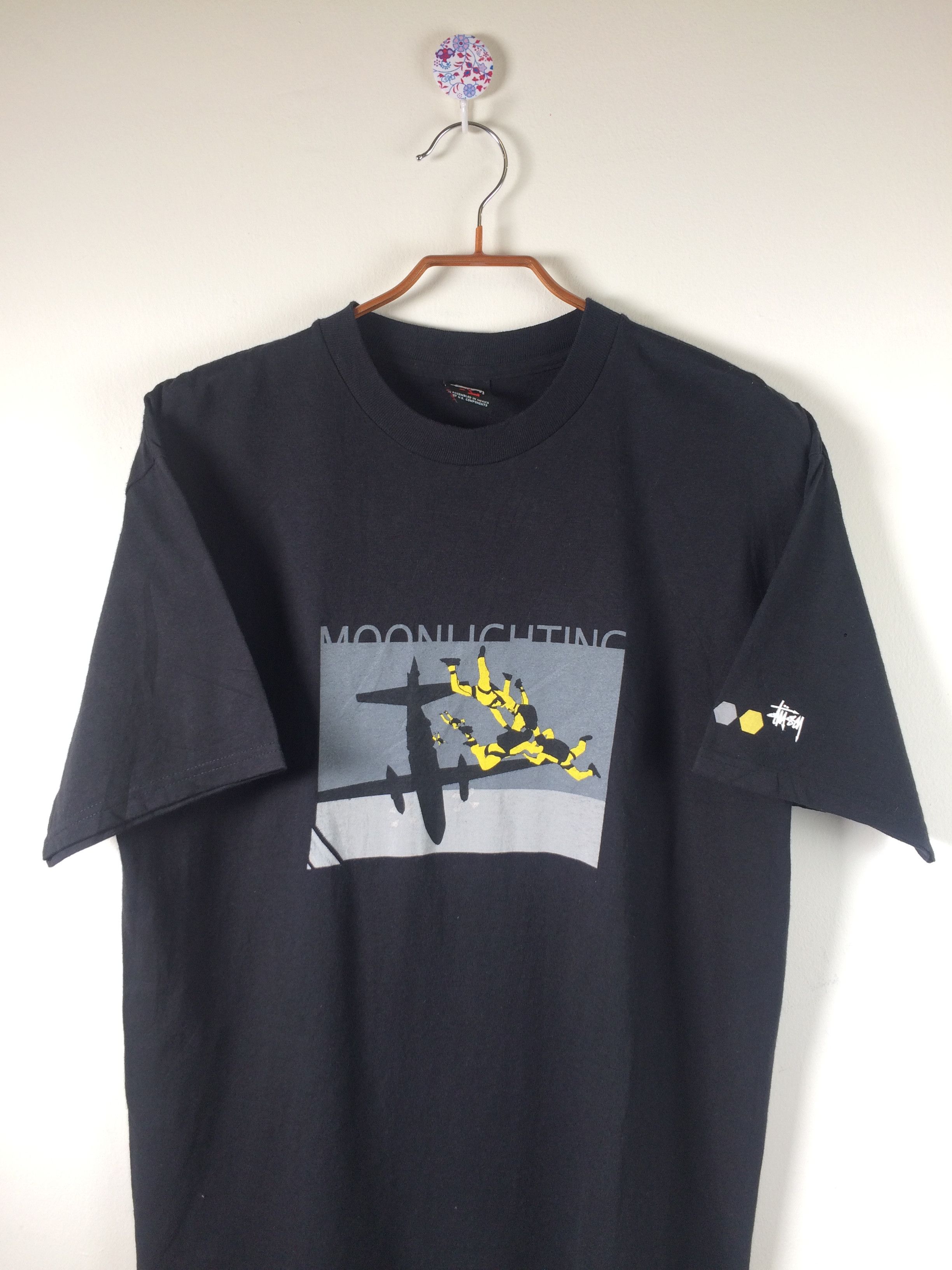 Stussy Vintage Y2K Stussy X Futura Moon Lighting Graphic T-Shirt Size US L / EU 52-54 / 3 - 2 Thumbnail