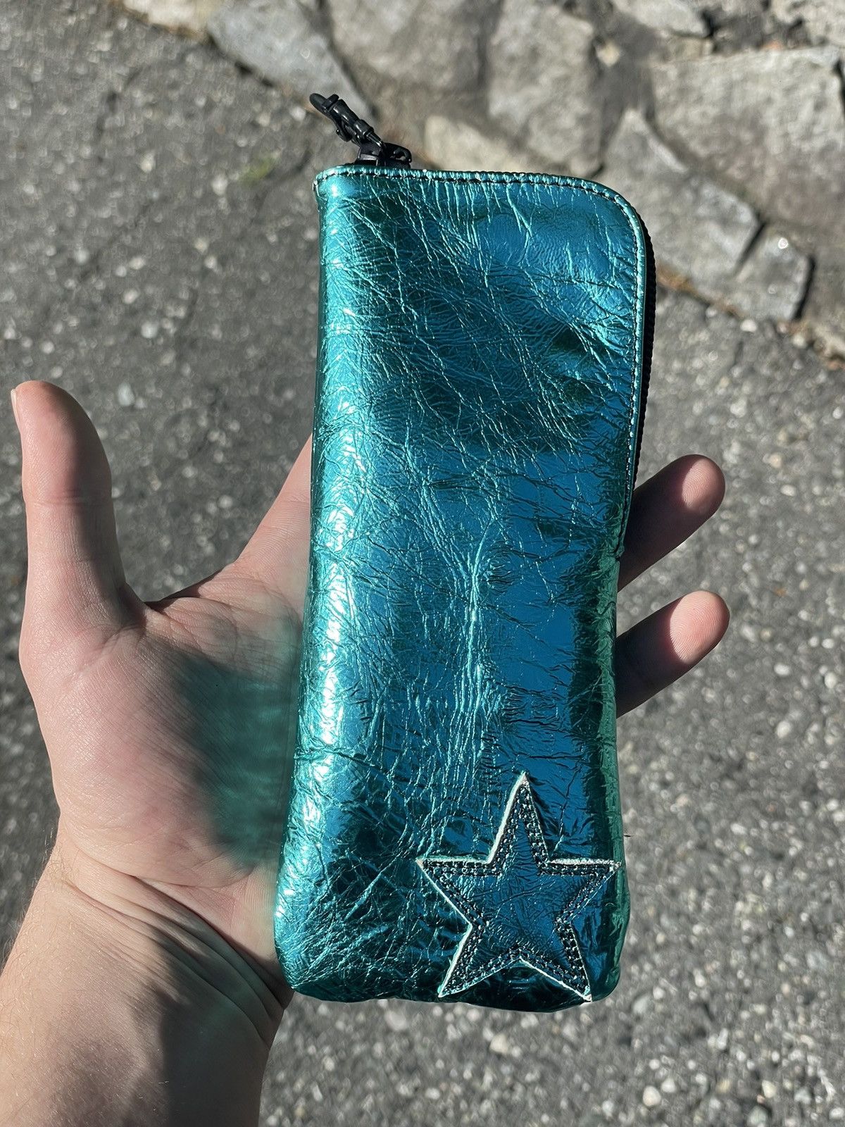 Chrome Hearts Chrome Hearts Metallic Blue Leather Case Size ONE SIZE - 2 Preview