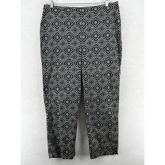 Vintage TALBOTS Ankle Pants 14 Medallion Print Classic Side Zip ...