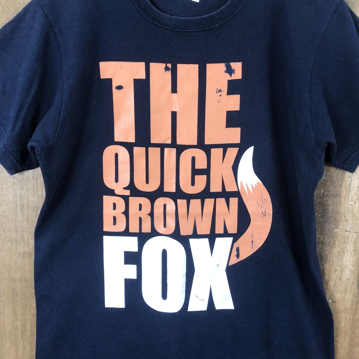 Japanese Brand DLL The Quick Brown Fox Dark Blue T-shirt #025 Size US M / EU 48-50 / 2 - 4 Thumbnail
