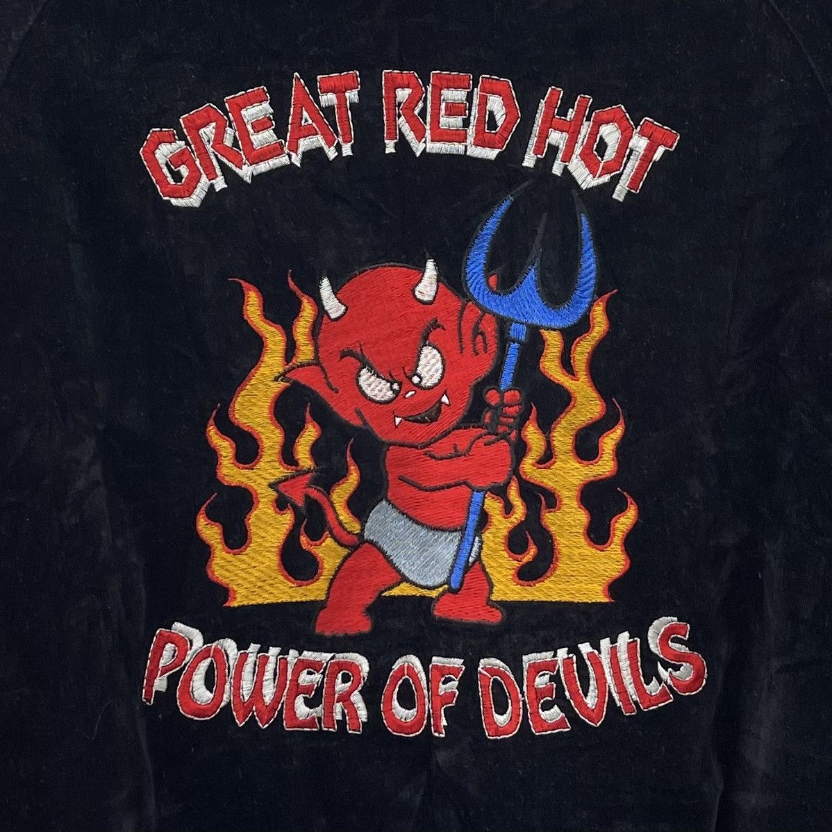 Vintage Great Red Hot Power Of Devil Sukajan Jacket Embroidery Logo Size US M / EU 48-50 / 2 - 3 Thumbnail