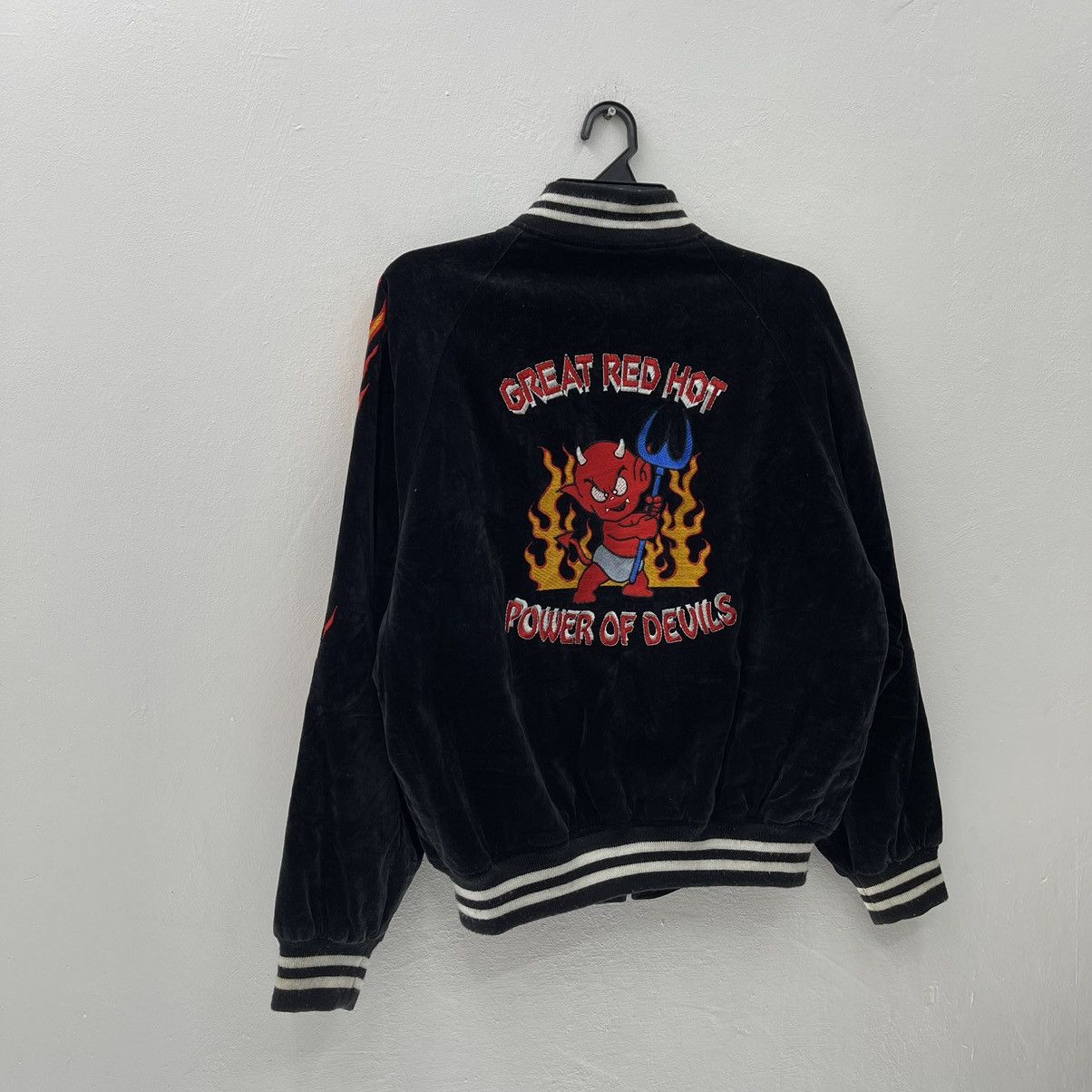 Vintage Great Red Hot Power Of Devil Sukajan Jacket Embroidery Logo Size US M / EU 48-50 / 2 - 6 Thumbnail