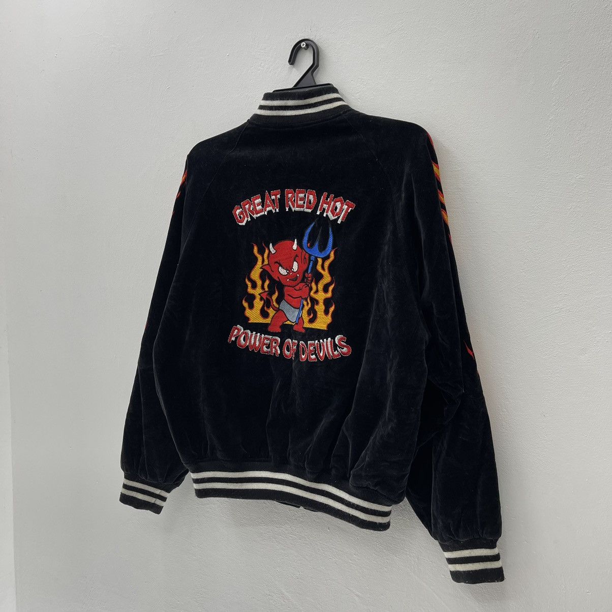 Vintage Great Red Hot Power Of Devil Sukajan Jacket Embroidery Logo Size US M / EU 48-50 / 2 - 8 Thumbnail