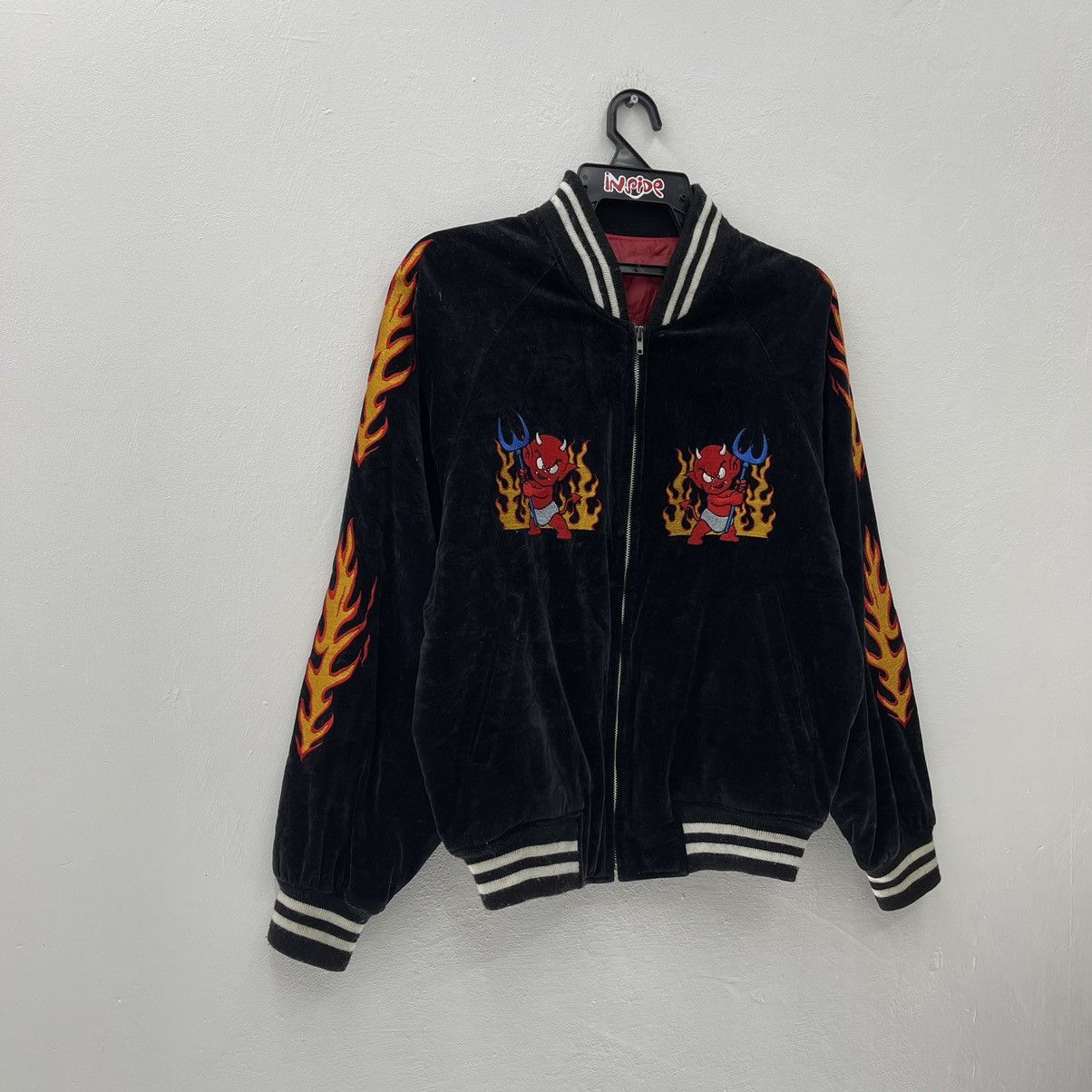 Vintage Great Red Hot Power Of Devil Sukajan Jacket Embroidery Logo Size US M / EU 48-50 / 2 - 7 Thumbnail