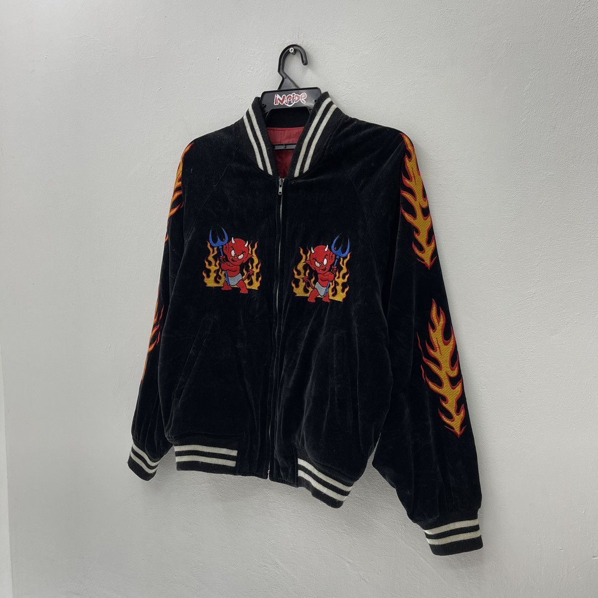 Vintage Great Red Hot Power Of Devil Sukajan Jacket Embroidery Logo Size US M / EU 48-50 / 2 - 5 Thumbnail