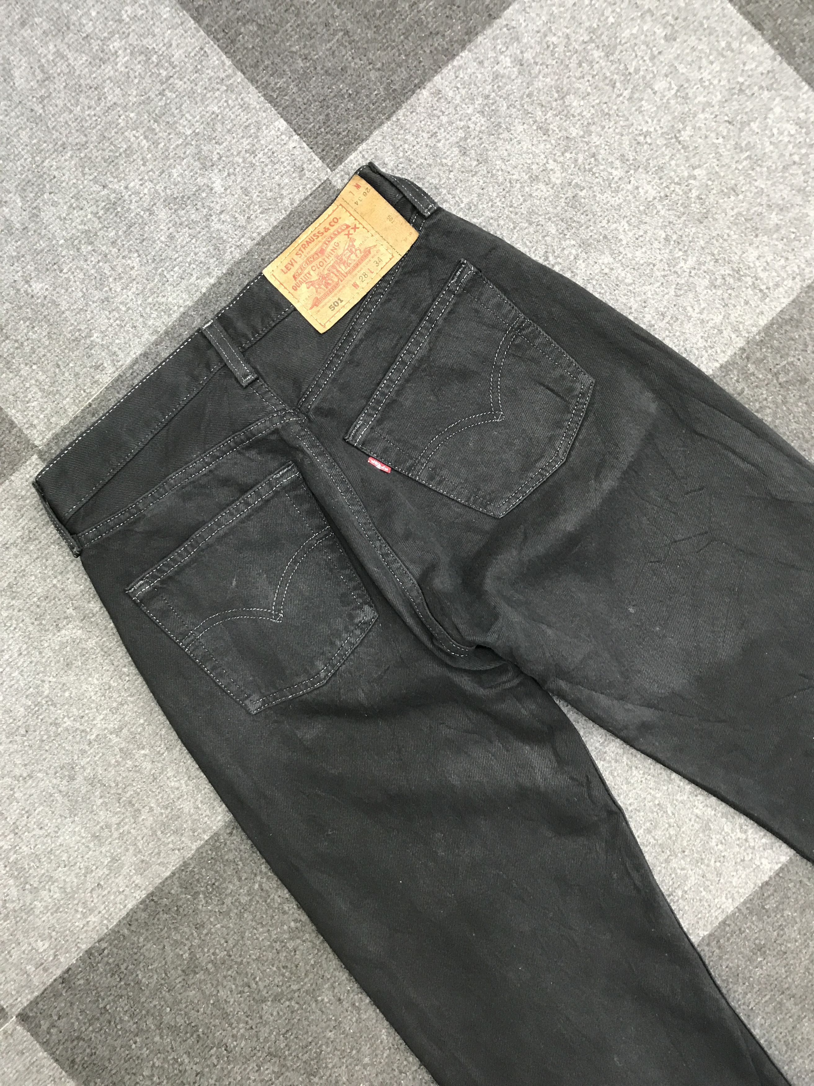 Levi's VL201-Vintage Levis 501 Superblack Jeans Size US 27 - 8 Thumbnail